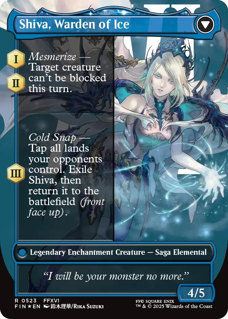 Jill, Shiva's Dominant // Shiva, Warden of Ice (Borderless) (Surge Foil) FINAL FANTASY、mySite、waistdrama