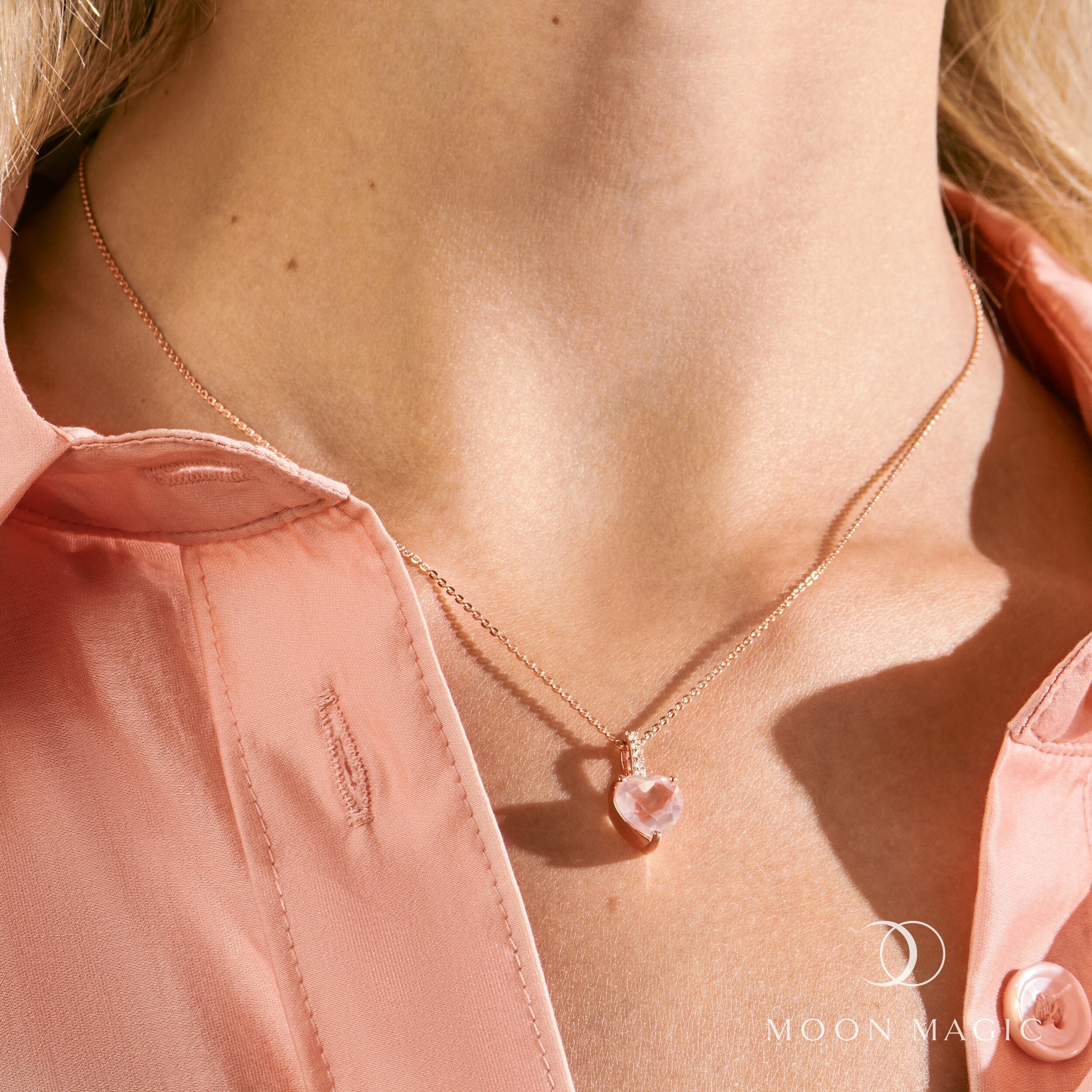 Rose Quartz Necklace - By Your Side、mySite、hinf8tx79