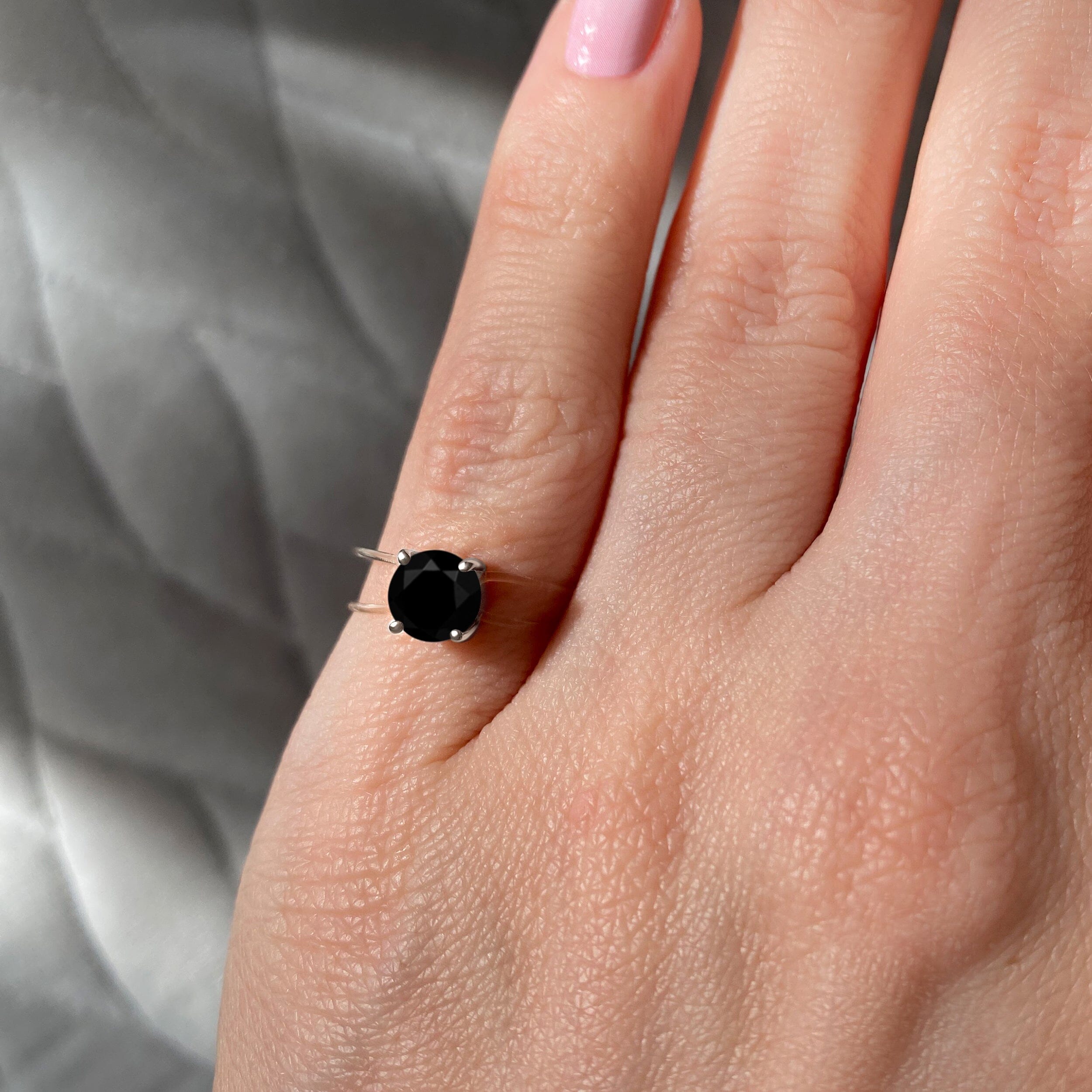 Black Obsidian Ring - Floating Gem、mySite、hinf8tx79