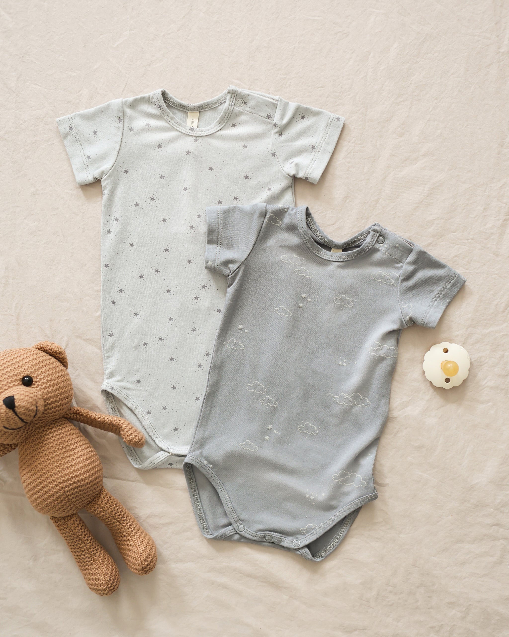  Bamboo Short Sleeve Bodysuit || Clouds、mySite、layawaytickets