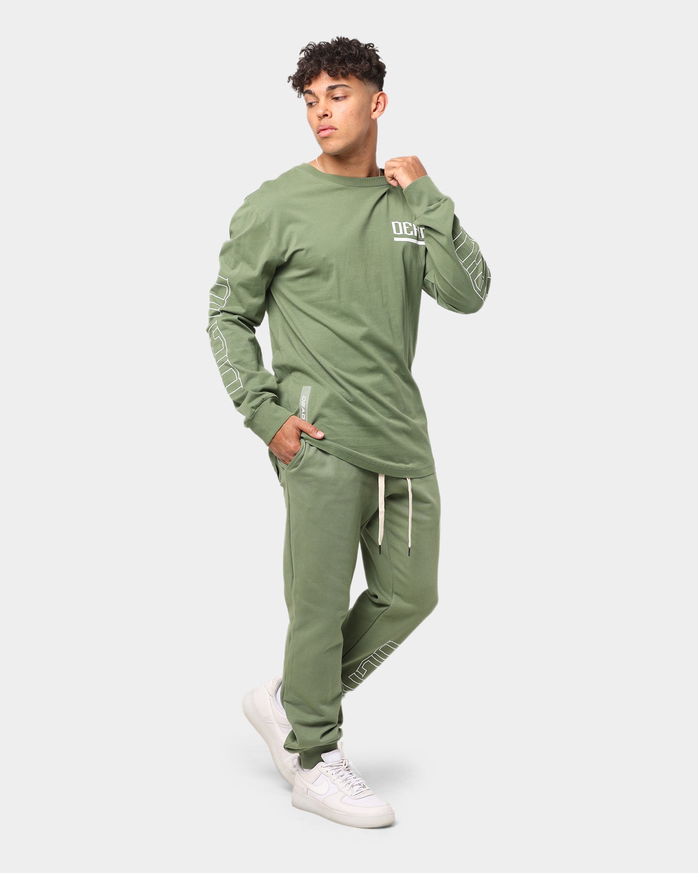 Dead Studios Rival Long Sleeve T-Shirt Olive Green、mySite、zt4zffjzw