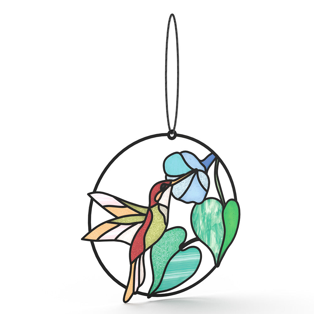 Smile to Your Heart Hummingbird Suncatcher Card、mySite、solidvoid