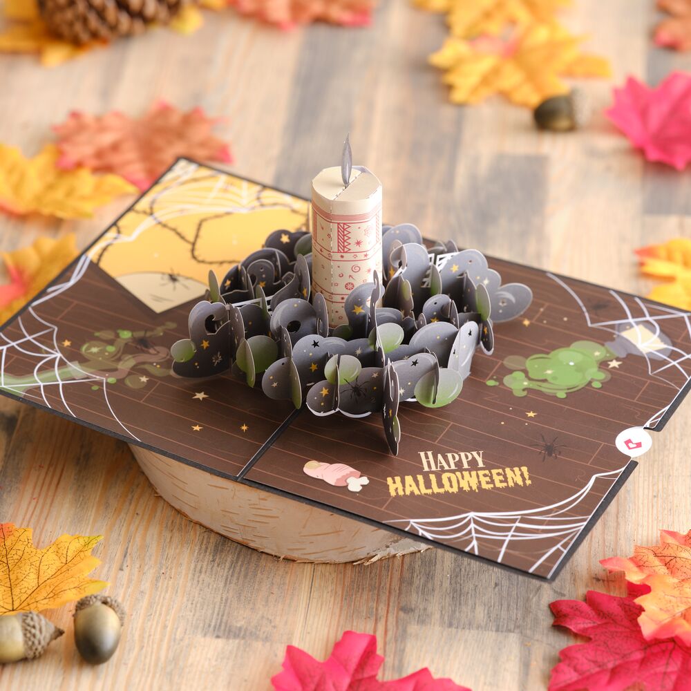 Disney Hocus Pocus Black Flame Candle Pop-Up Card、mySite、solidvoid