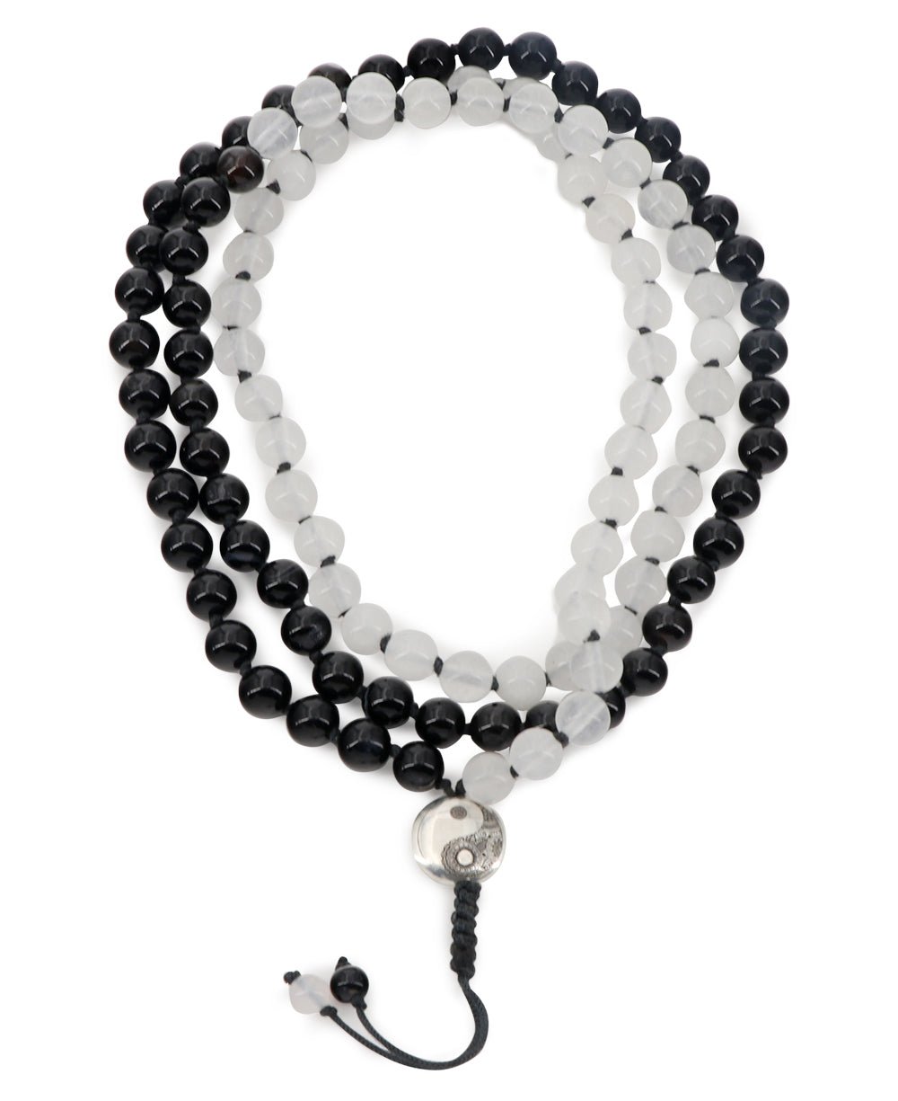Yin Yang Balance Knotted 108 Beads Meditation Mala、mySite、topwebapps