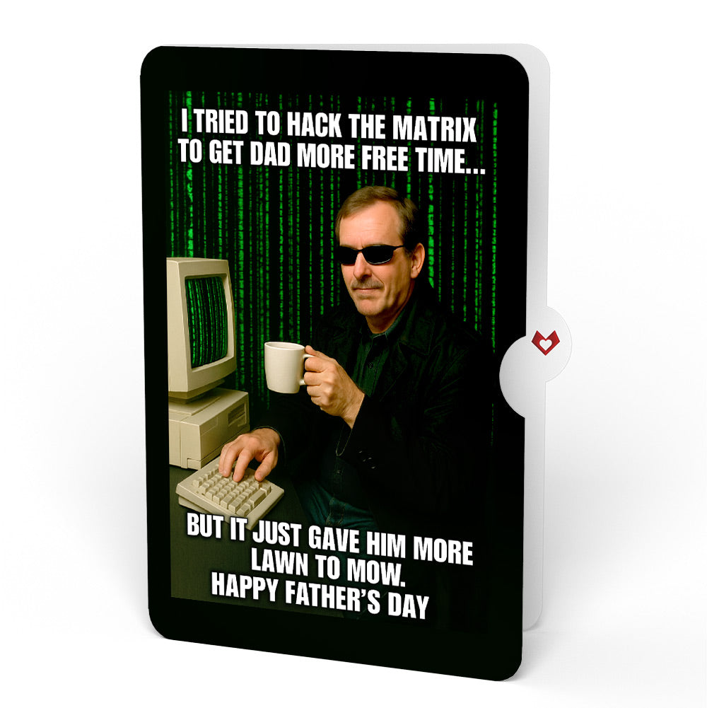 Beer Father's Day Pop-Up Card and Matrix Hacker Sentiment Set、mySite、solidvoid
