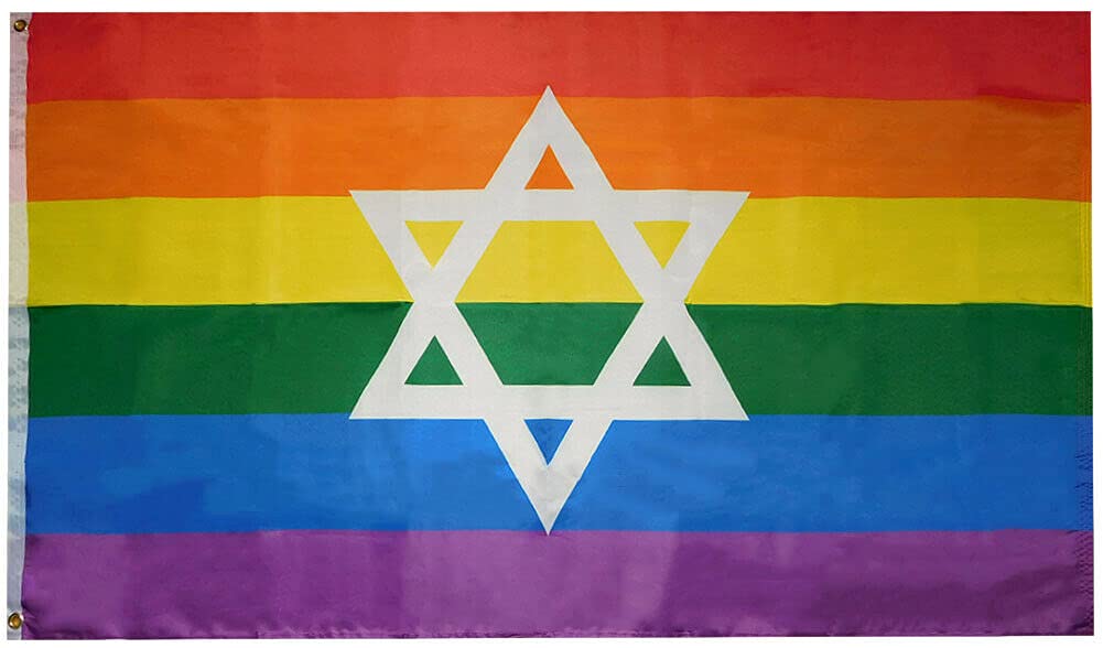 Huge Rainbow Star of David Pride Flag、mySite、topwebapps