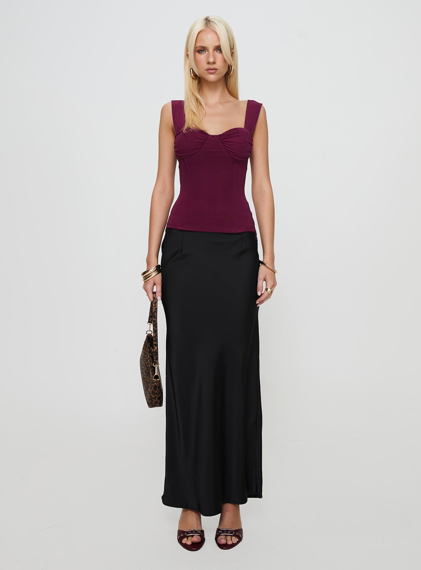 Kyrie Longline Corset Top Purple、mySite、solidvoid