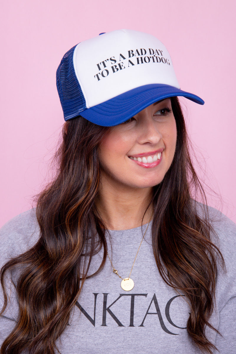 It's a Bad Day To Be a Hotdog Trucker Hat - Royal Blue、mySite、hinf8tx79