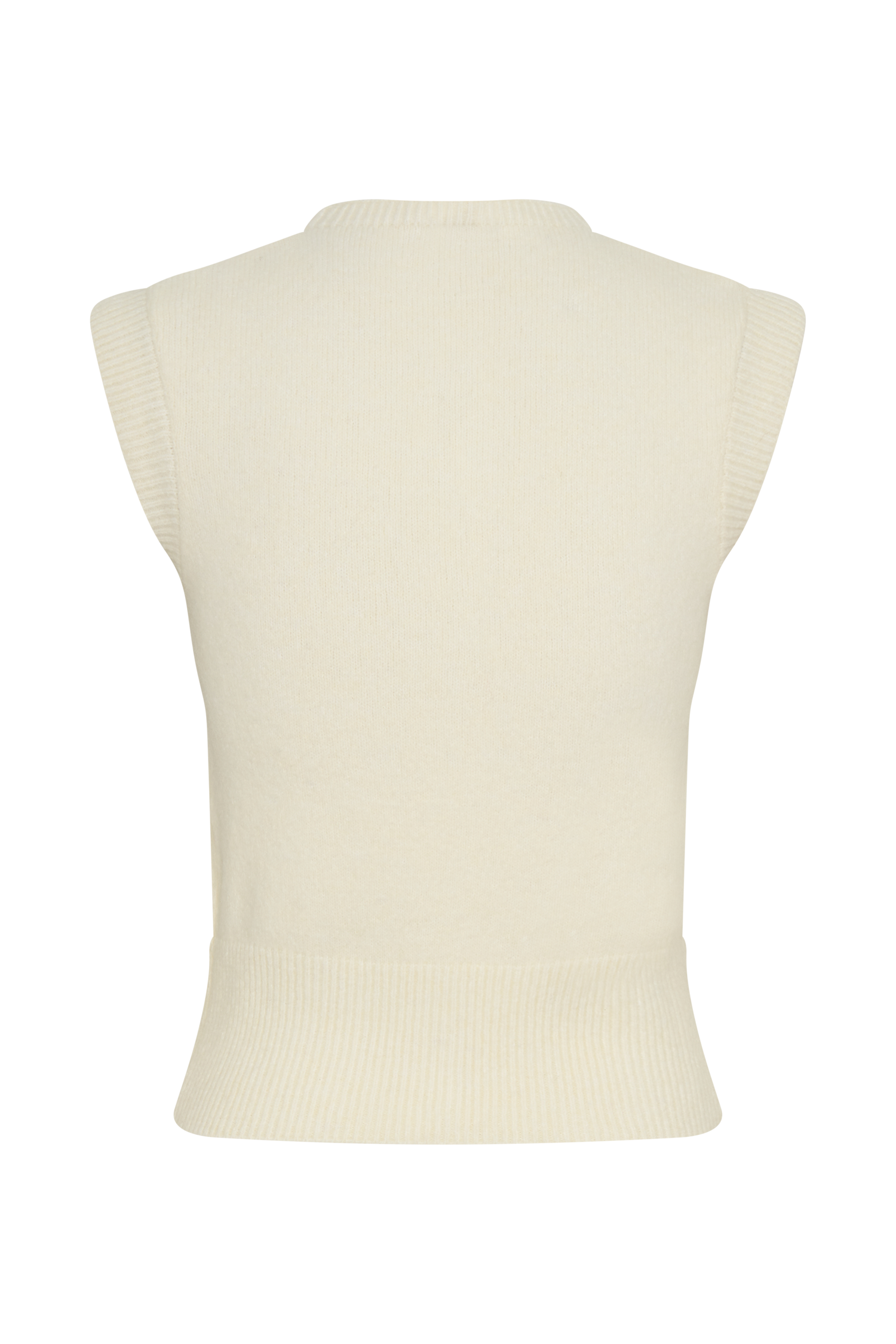 Dionne Sleeveless Knit Vest - Ivory Marle、mySite、solidvoid