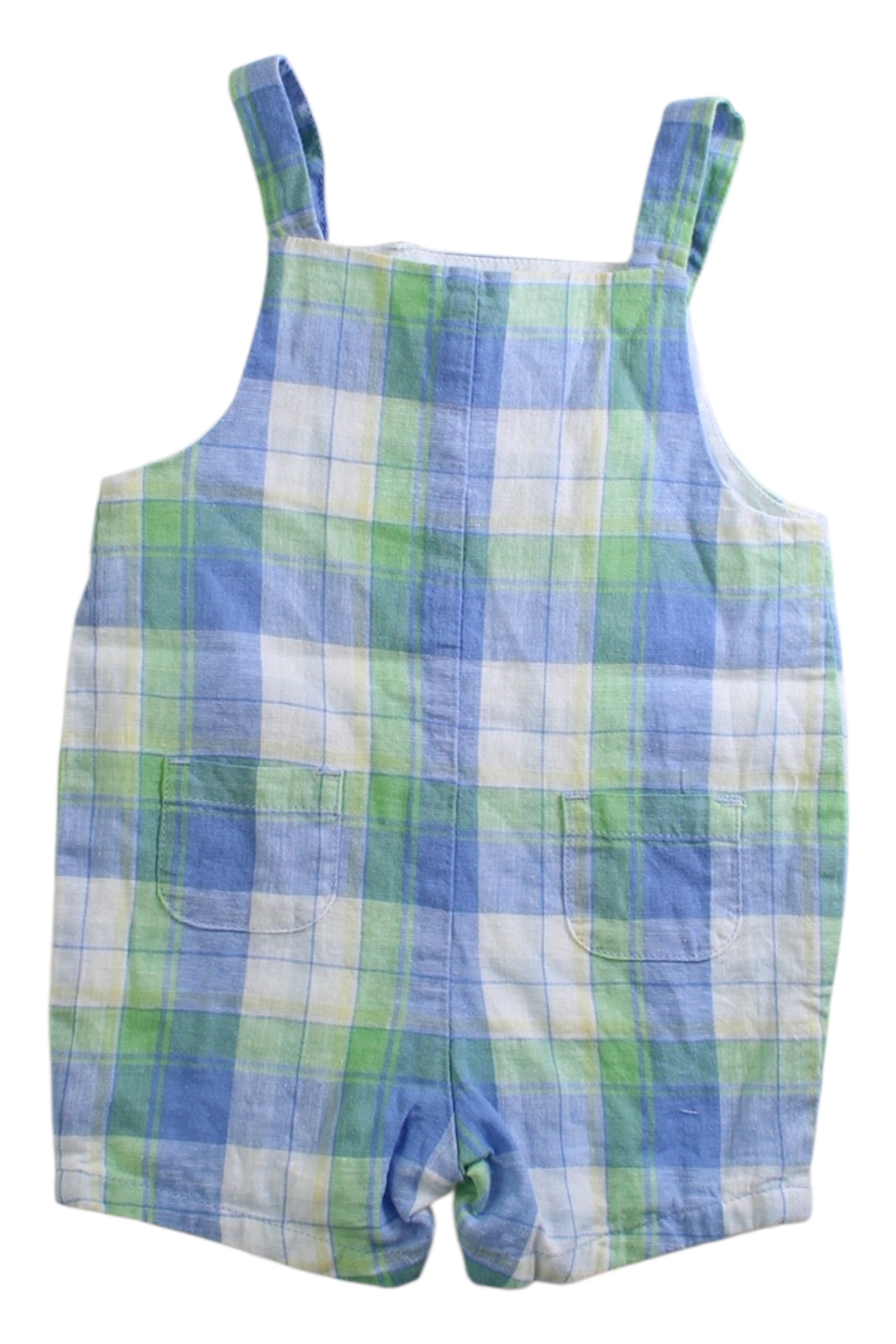 Janie & Jack Plaid Overall Shorts 0-3M、mySite、g9winljtr