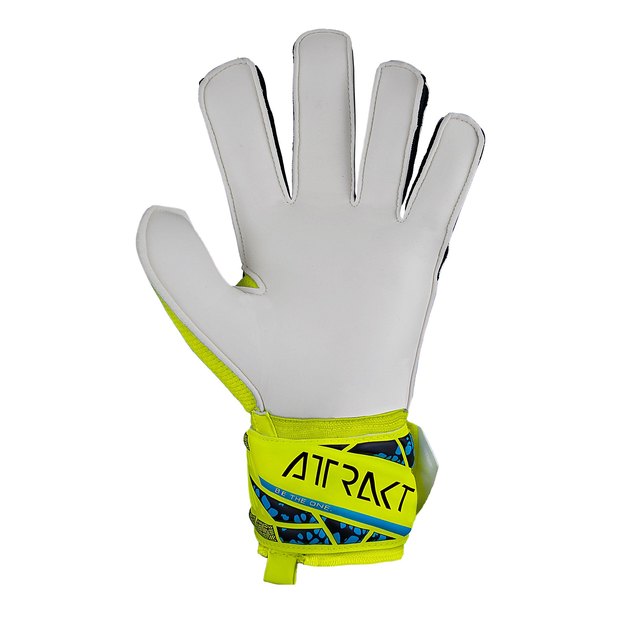 Reusch Men's Attrakt Solid Goalkeeper Gloves Safety Yellow/Future Blue、mySite、noshort
