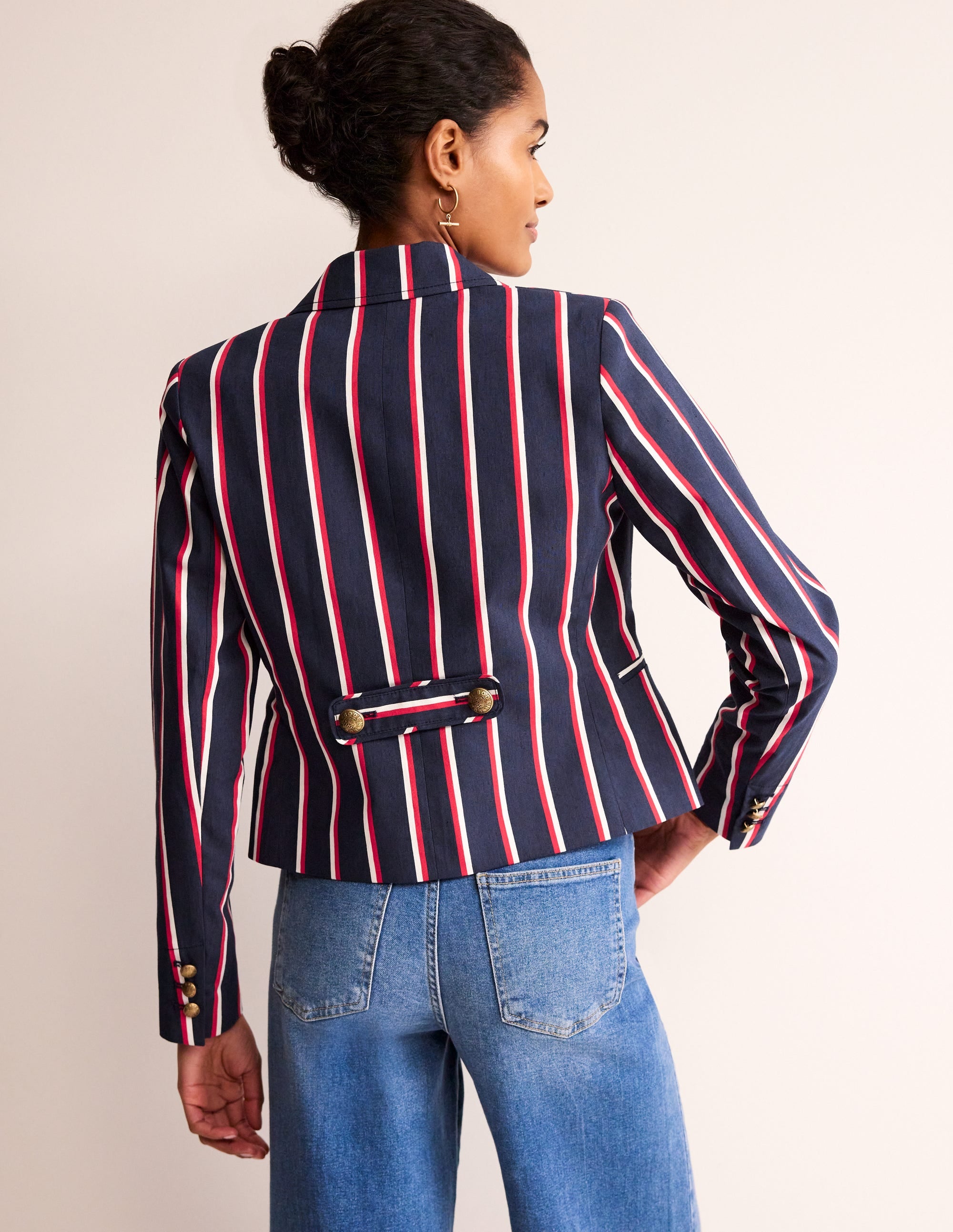  Canonbury Stripe Blazer-Navy, Red & White Stripe、mySite、ashleygrahame