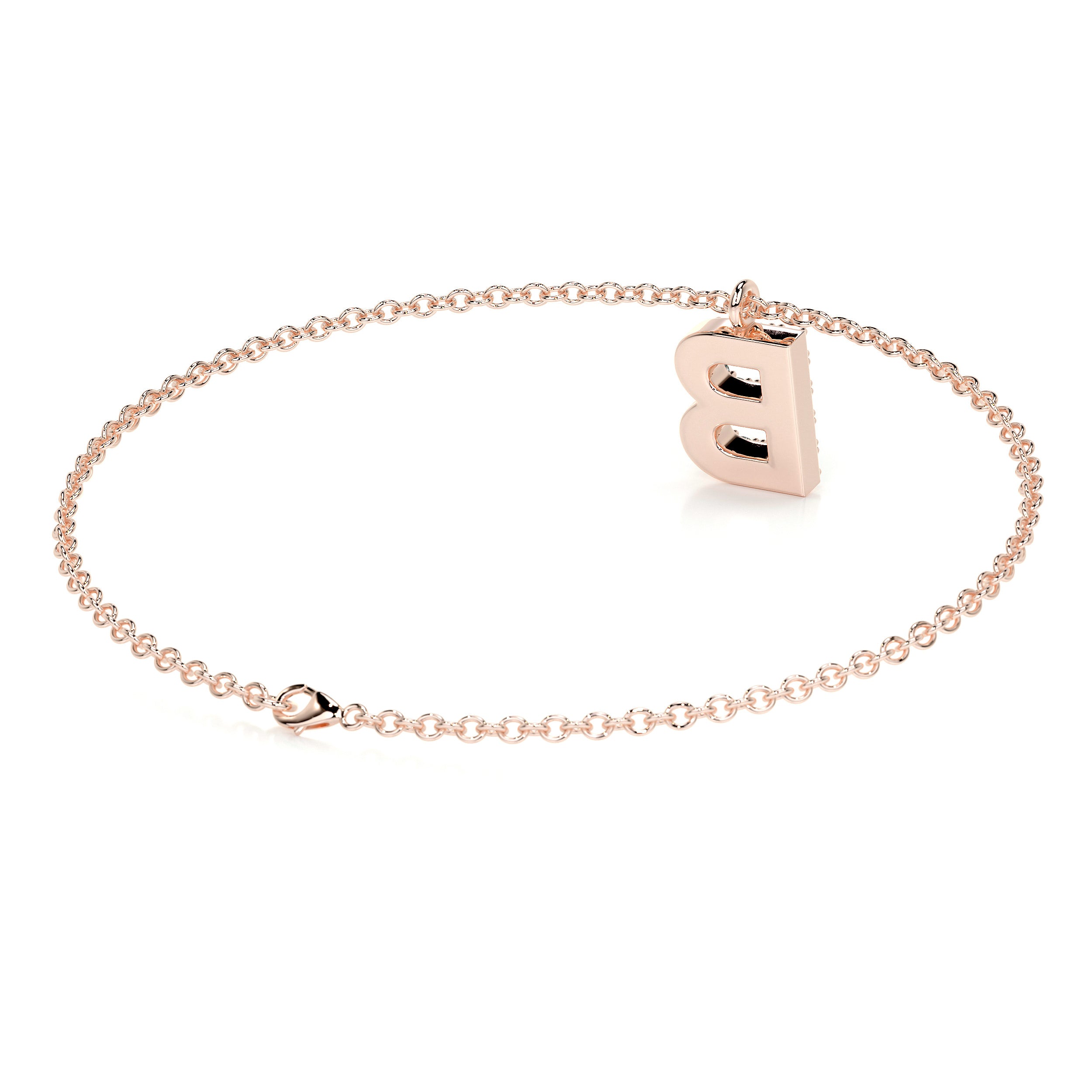 Barbara Letter Diamonds Bracelet (0.15 Carat) -14K Rose Gold、mySite、hinf8tx79