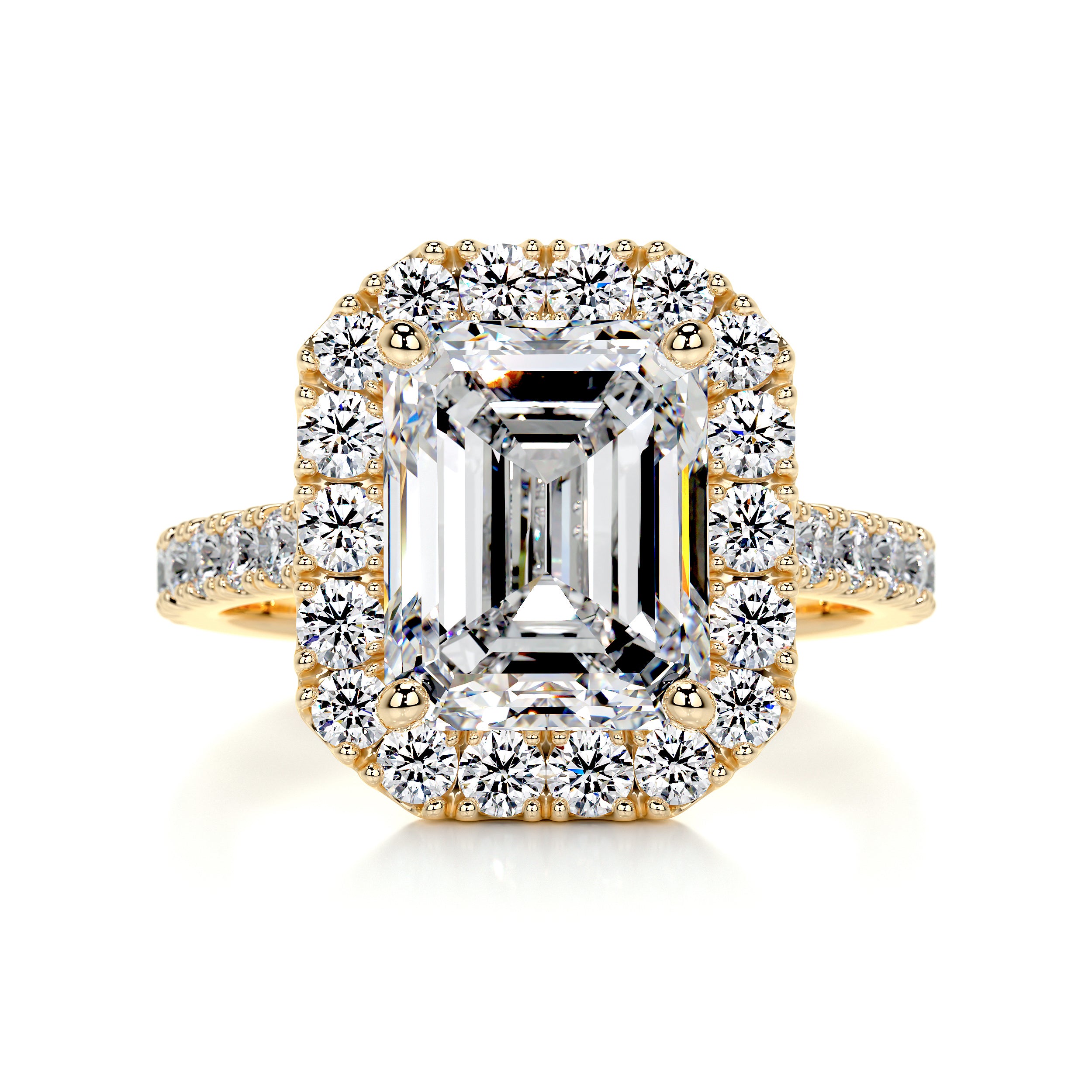 Zoey Moissanite & Diamond Ring -18K Yellow Gold、mySite、hinf8tx79