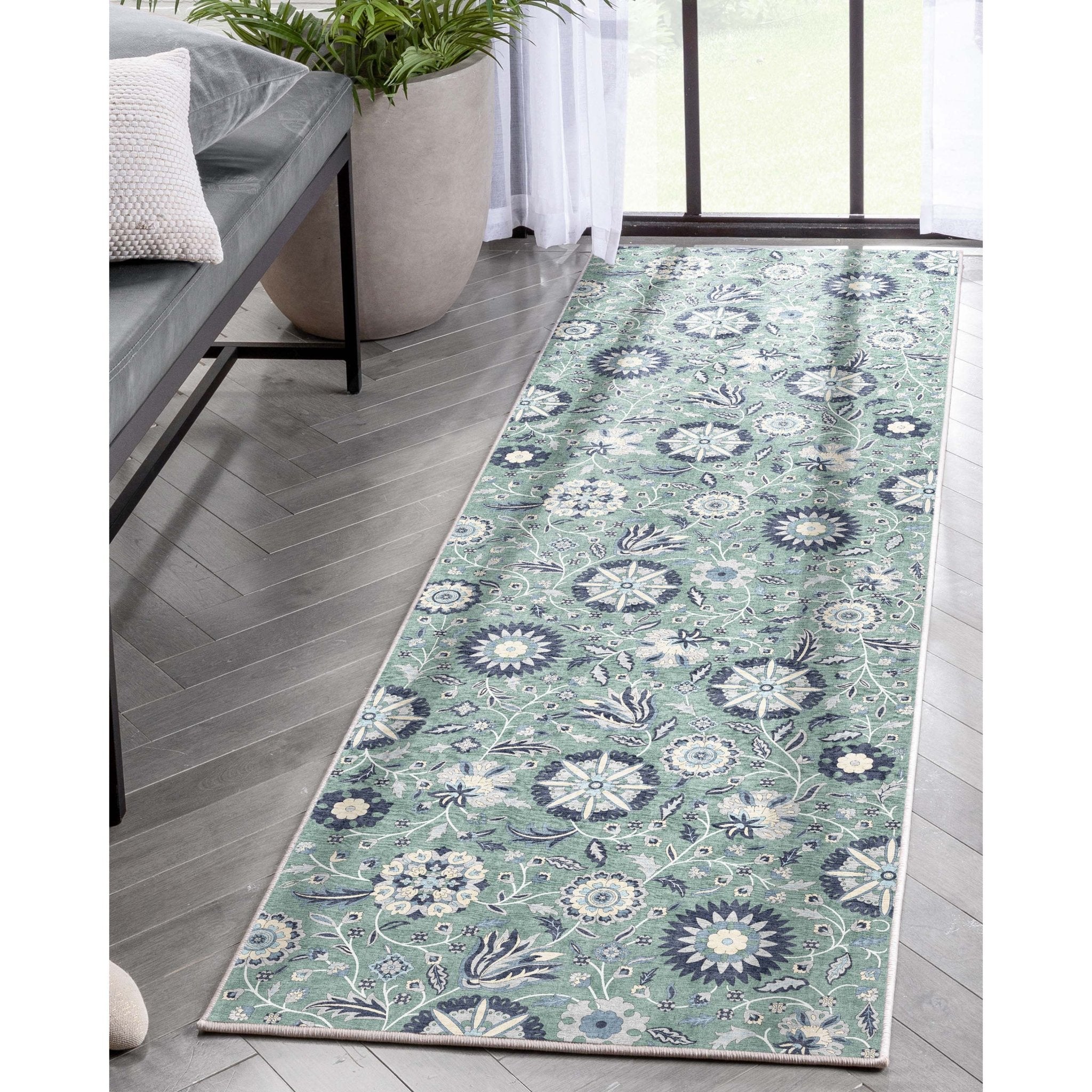 Charlotte Transitional Floral Flat-Weave Rug、mySite、gigharbornorthrealestate