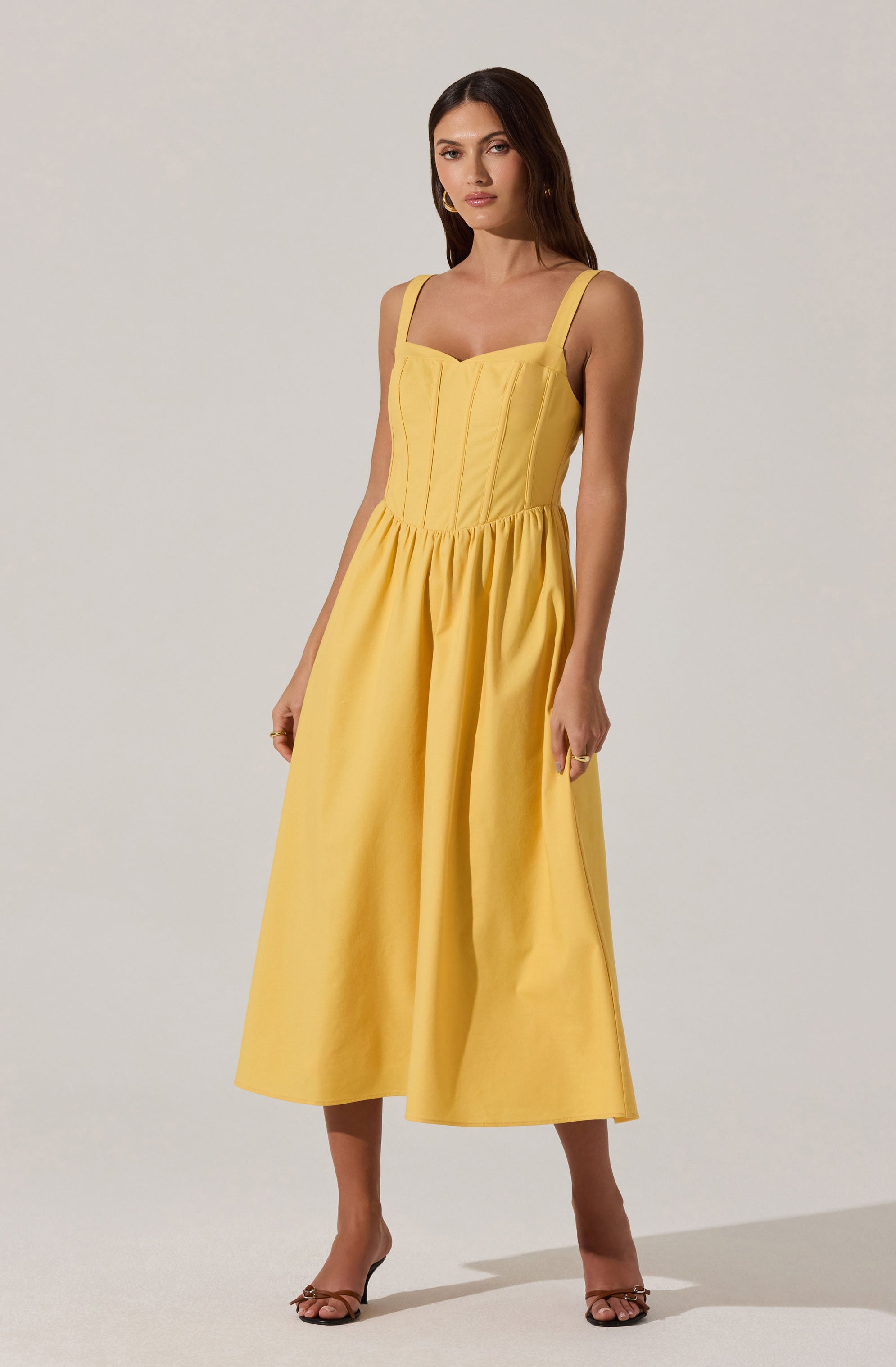 Sweetheart Corset Linen Dress、mySite、solidvoid