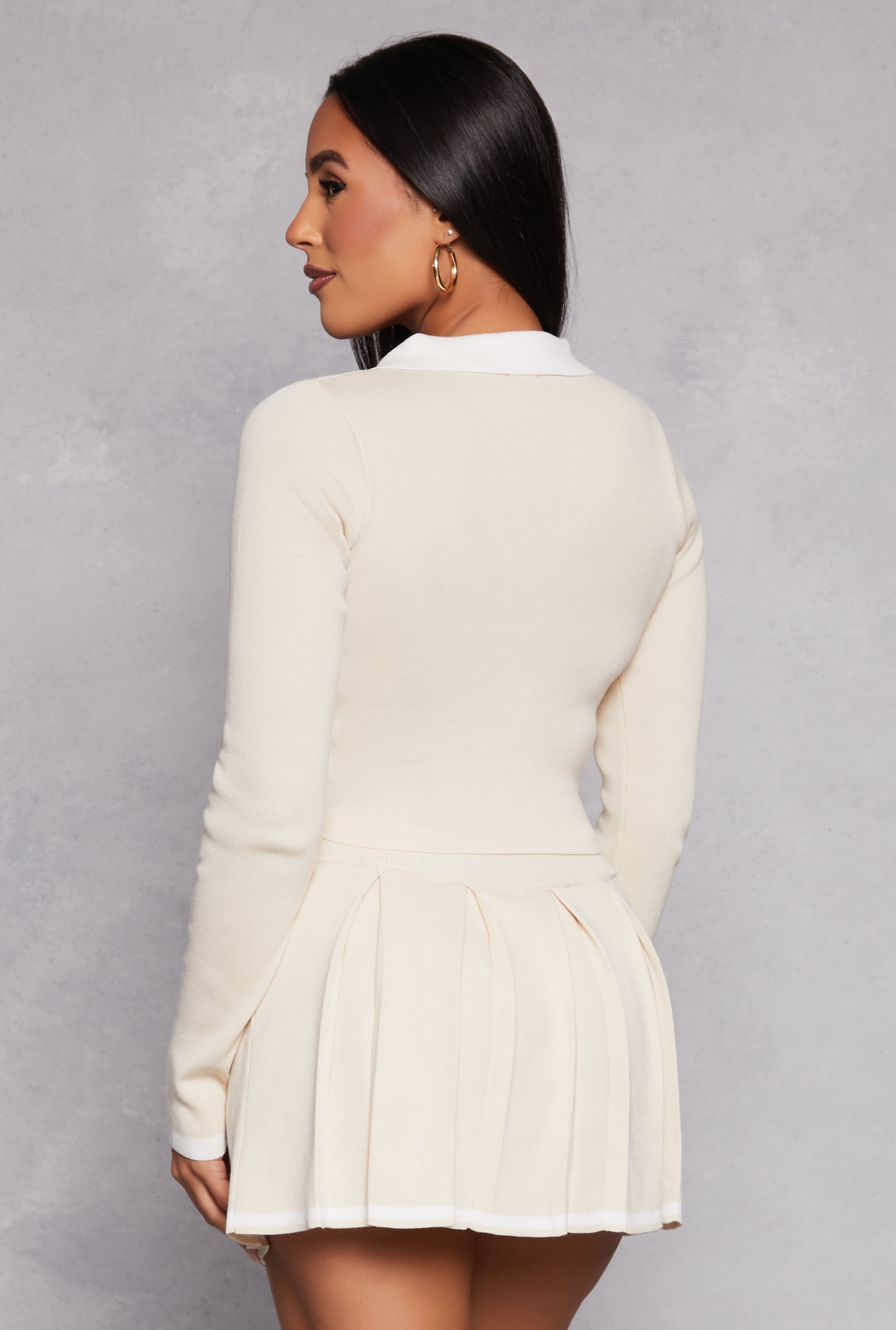 Daisy Contrast Trim Button Front Cardigan、mySite、camillekostekn