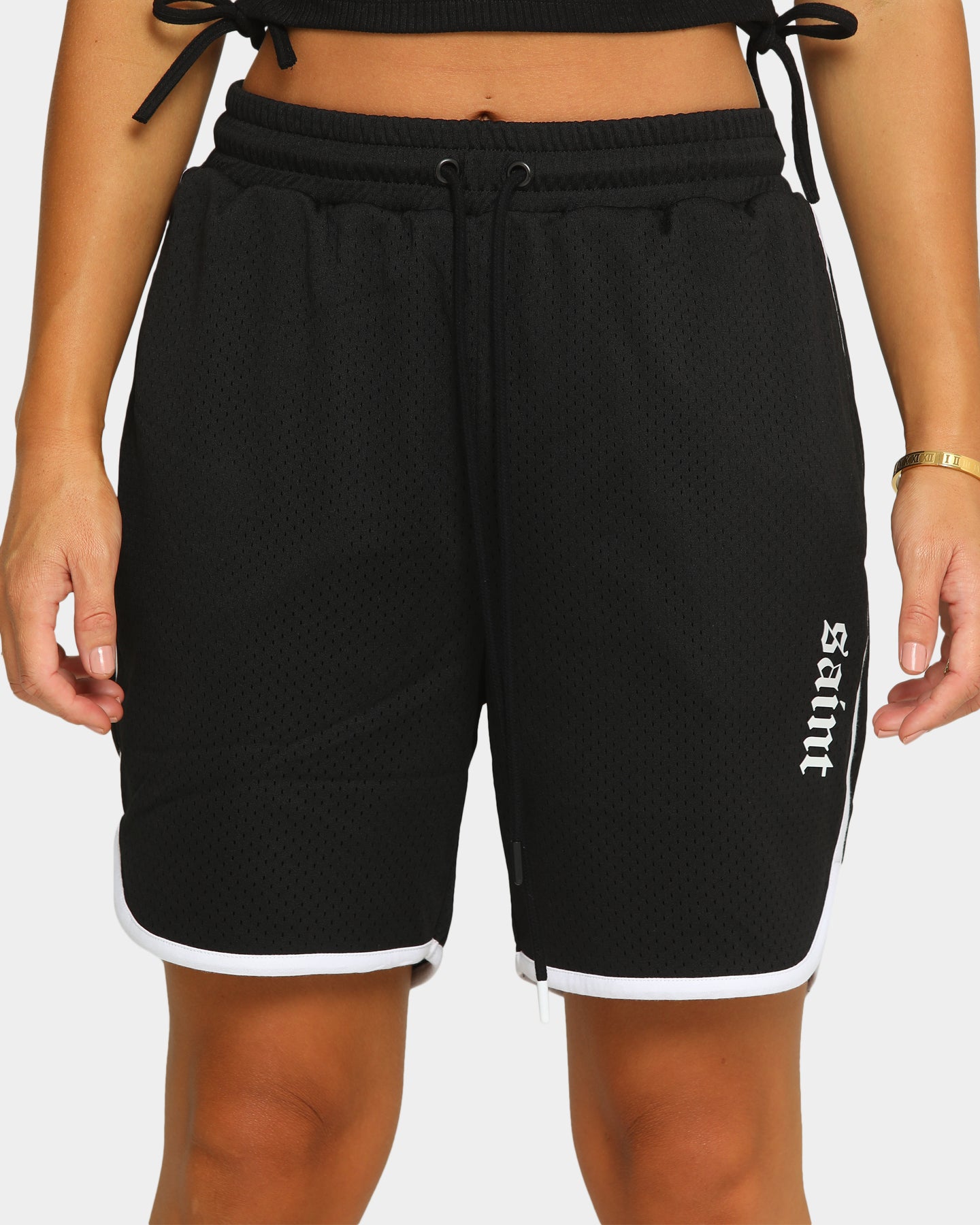Saint Morta Era Mesh Basketball Short Black/White、mySite、zt4zffjzw