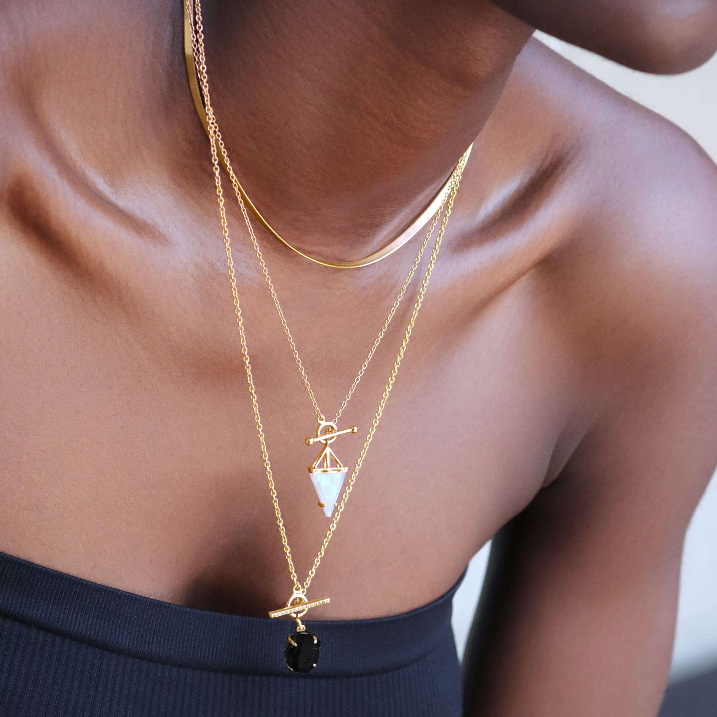 Raw Crystal Necklace - Black Obsidian T-Lock、mySite、hinf8tx79