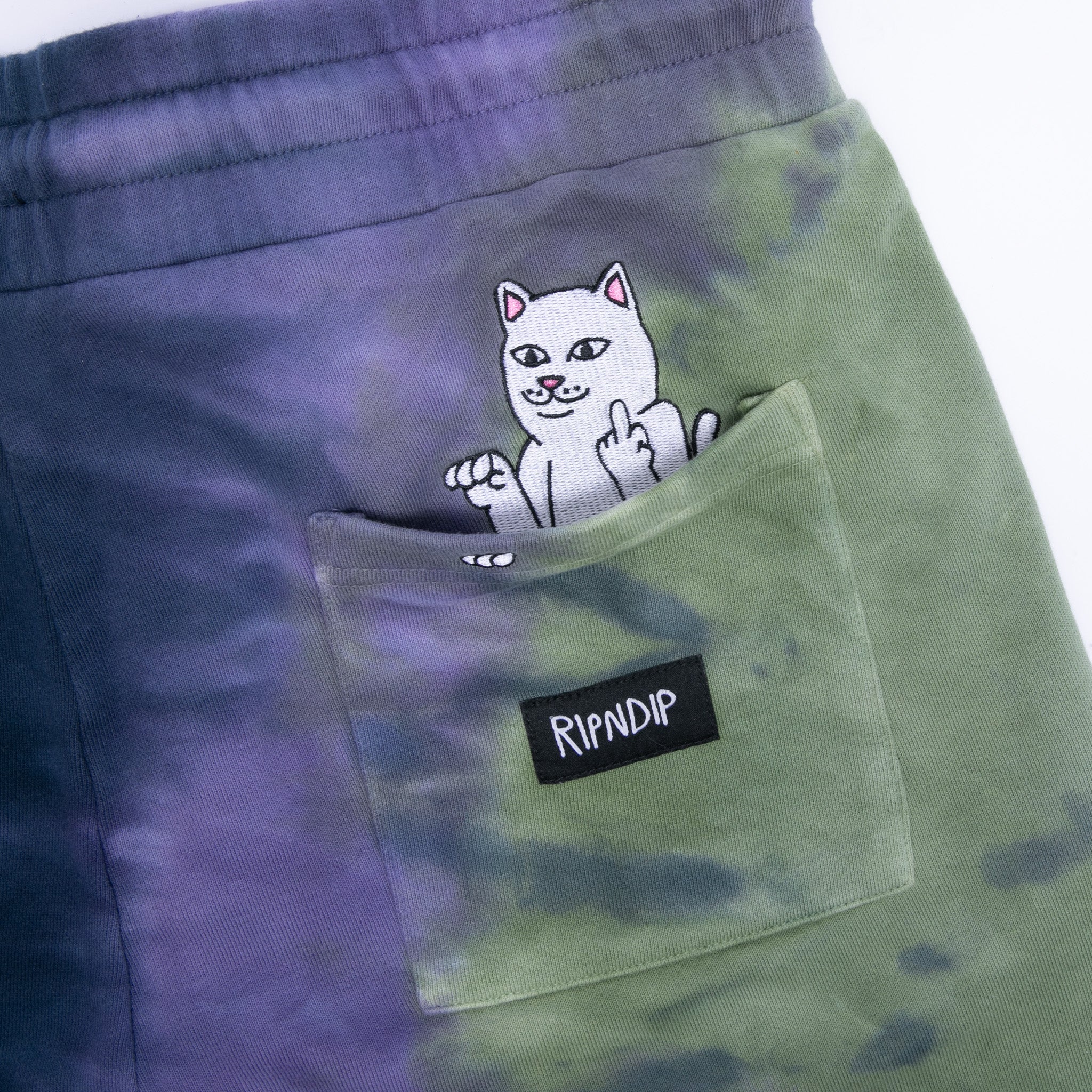 Ripndip Rubber Logo Sweatshorts (Sage/Slate Tie Dye)、mySite、merchandisen