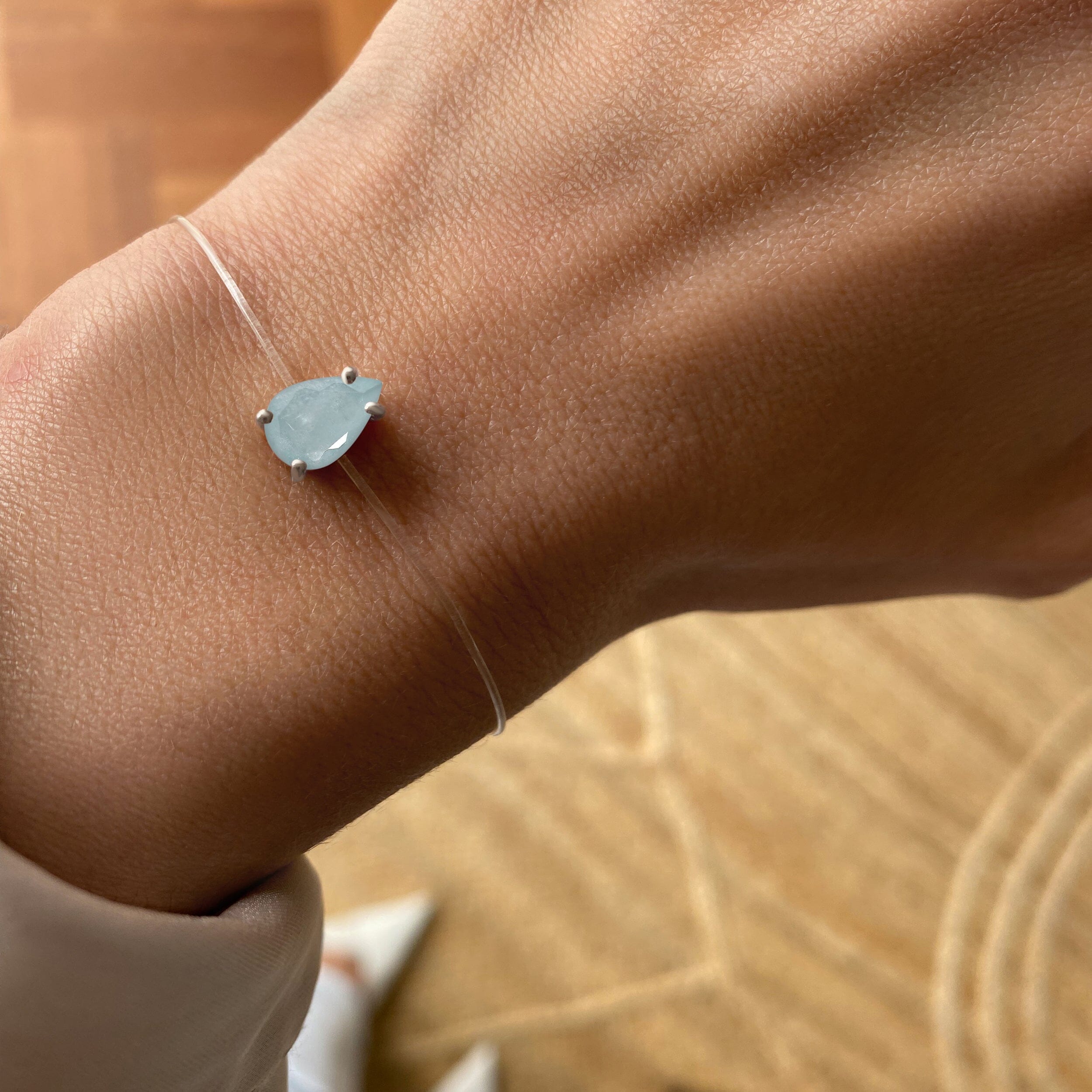 Aquamarine Bracelet Floating Sway - March Birthstone、mySite、hinf8tx79