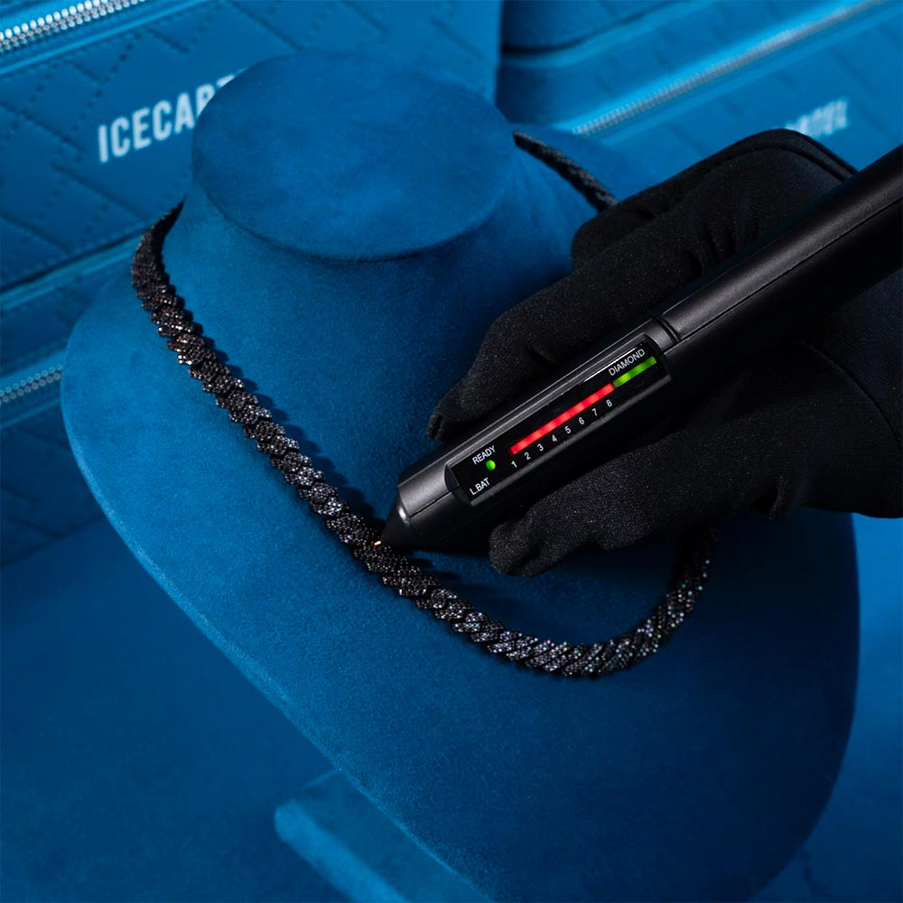 8MM Black Moissanite Prong Cuban Link Chain 14K Black Gold、mySite、hinf8tx79