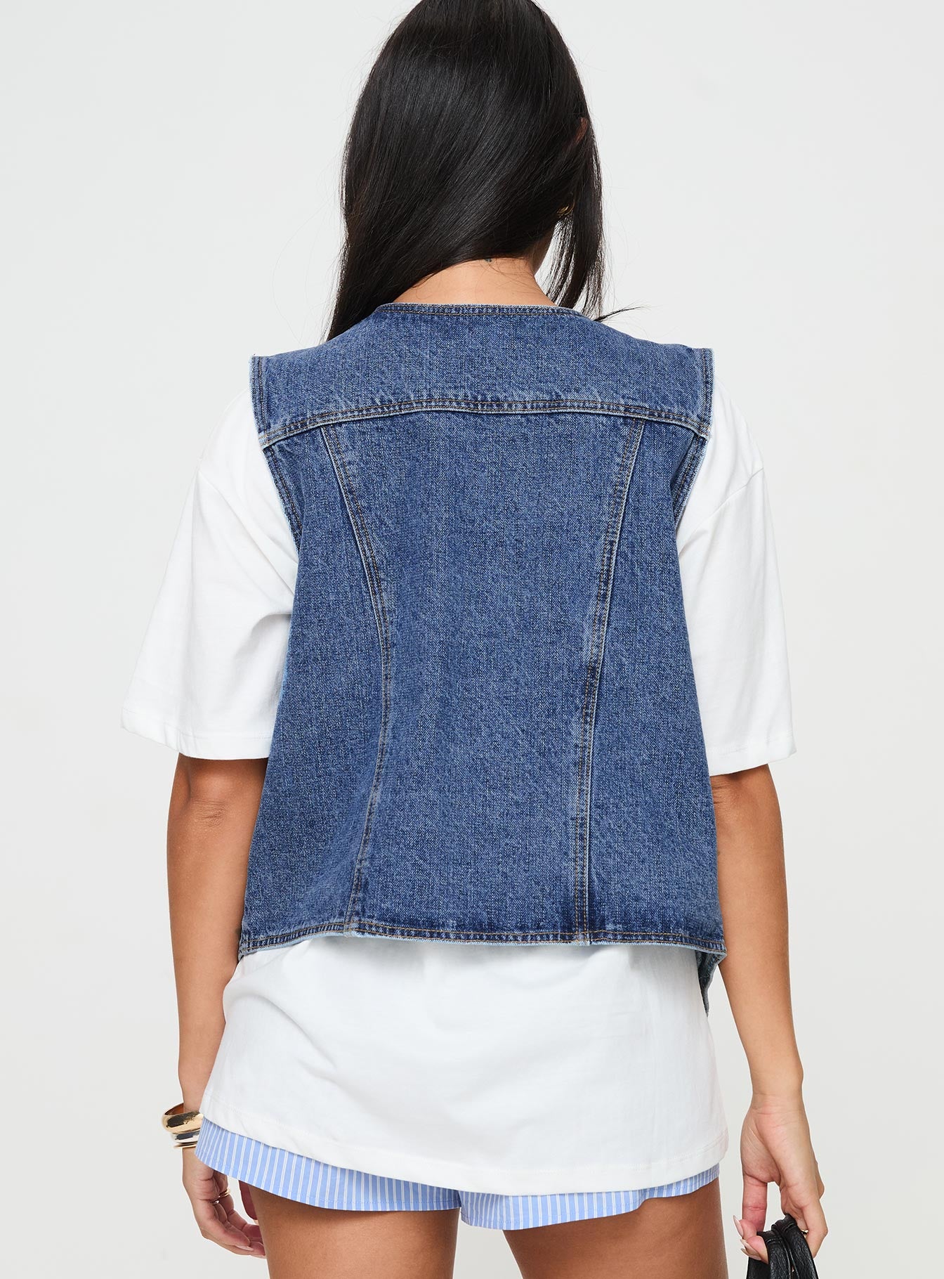 Neils Oversized Denim Vest Denim、mySite、solidvoid