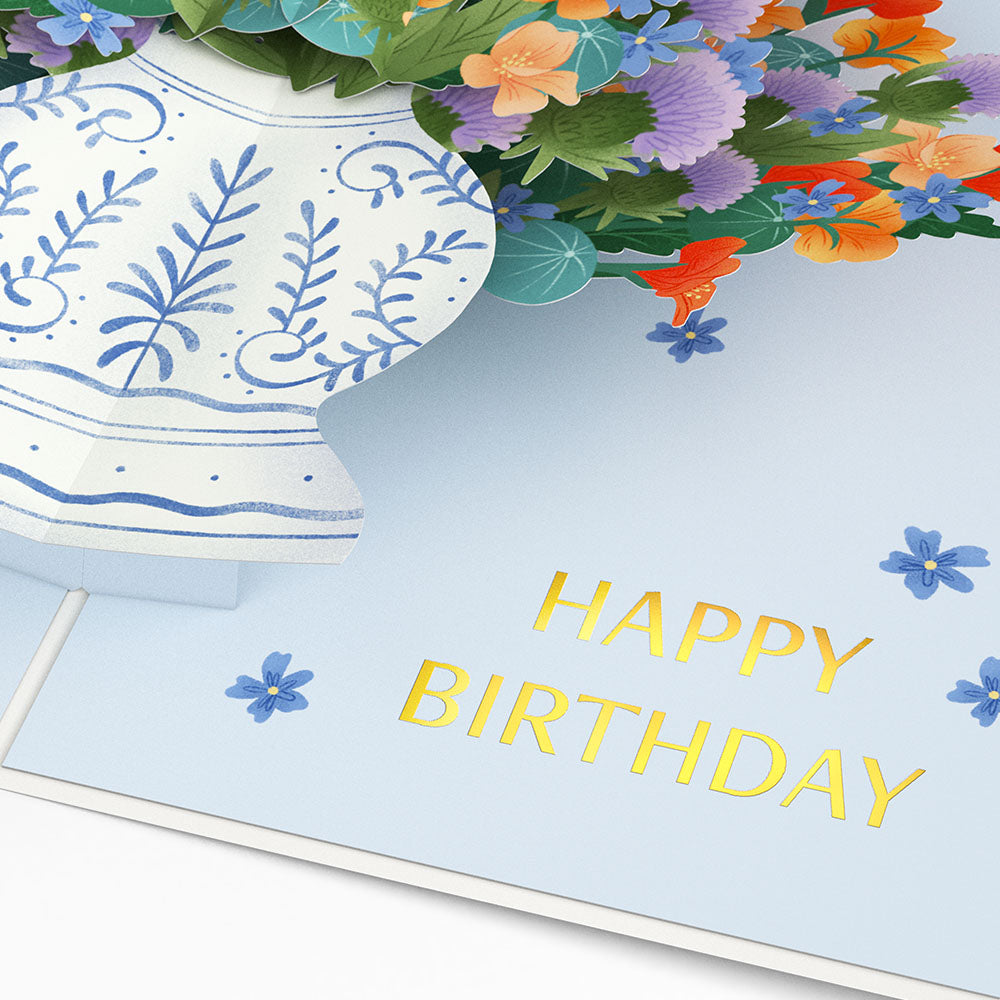 Birthday Bouquet of Happiness Pop-Up Card、mySite、solidvoid