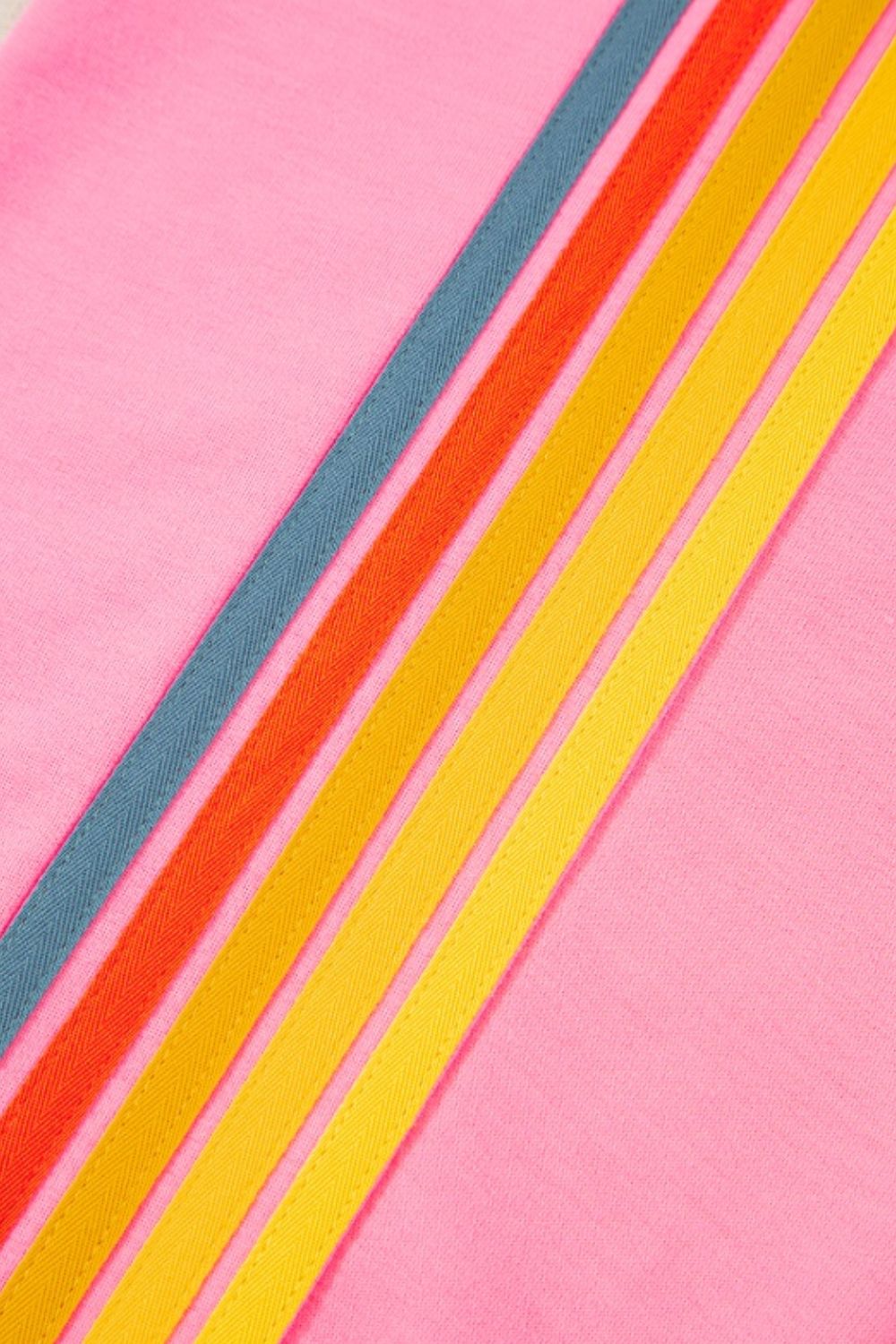  Contrast Striped Elastic Waist Active Pants、mySite、justintrudeaud