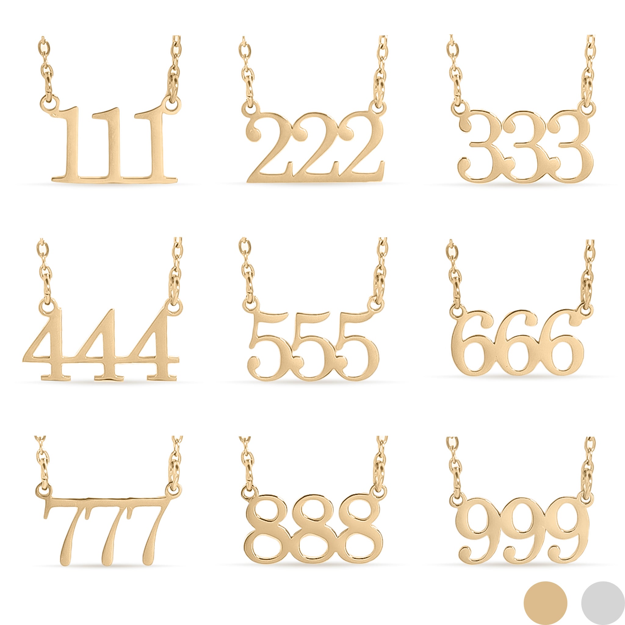 27 pc 18K Gold PVD Stainless Steel Angel Number Necklace Set / BND0052、mySite、dreamappss
