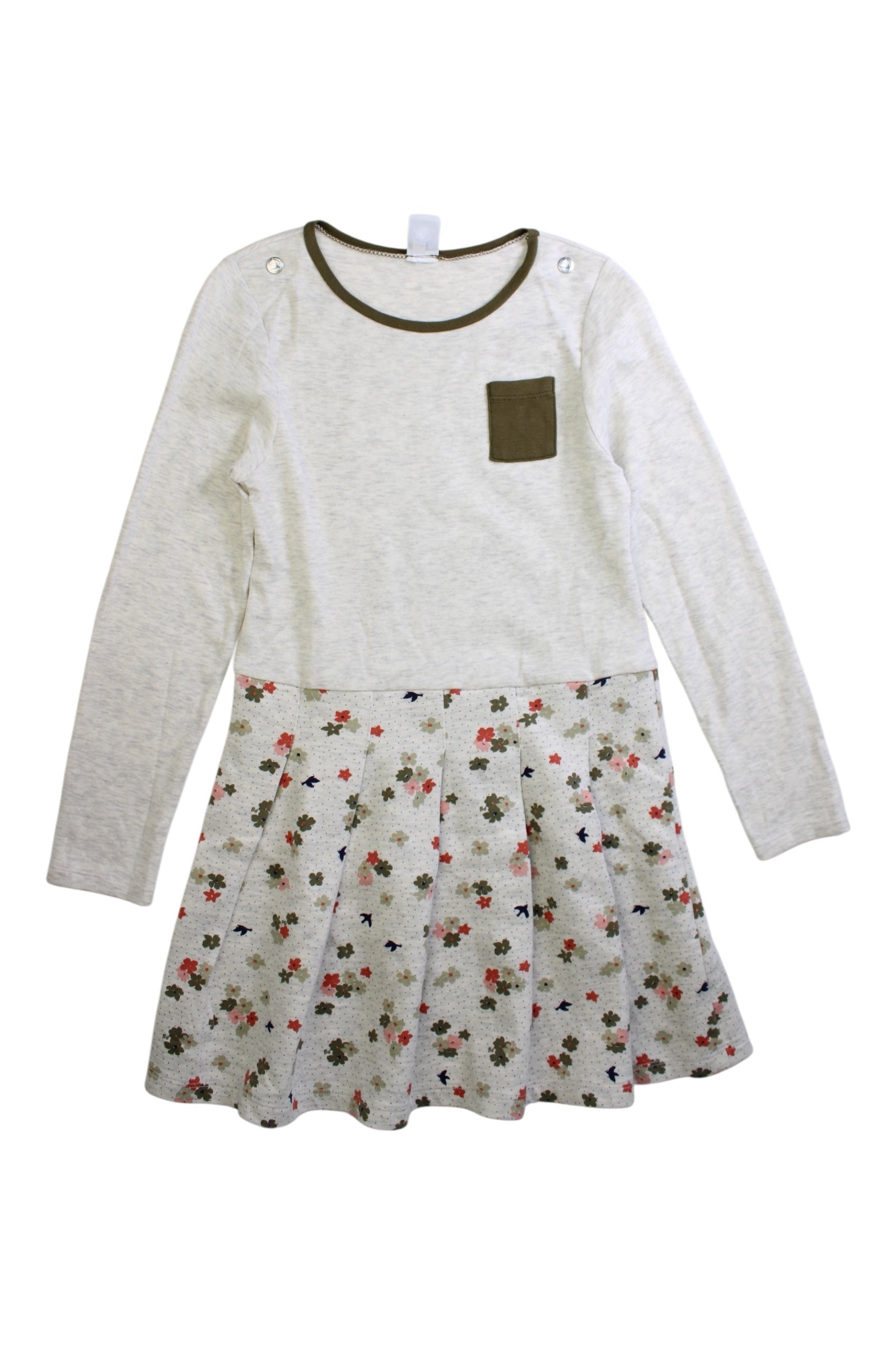 Petit Bateau Floral Long Sleeve Dress - Size 8、mySite、g9winljtr