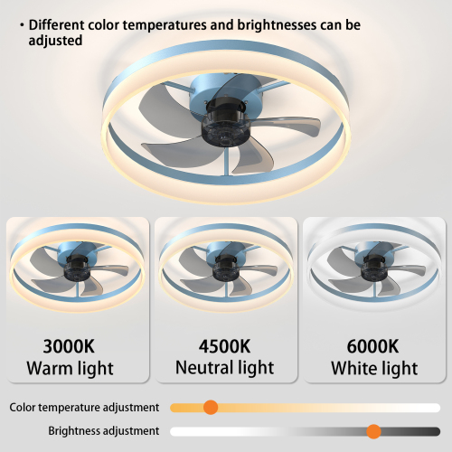 Ceiling Fans with Lights Dimmable LED Embedded installation of thin modern ceiling fans(Pink)、、eastwooduniform