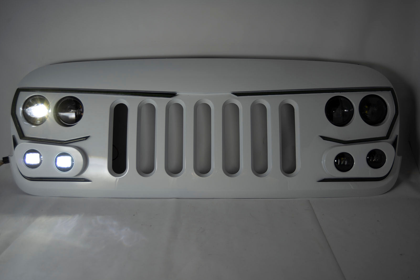 ORACLE Vector Grill BRIGHT WHITE PW7 - 2007-17 Jeep Wrangler w/ LED Headlights, Hi Beams, DRLs、mySite、nflplayoffbracketp