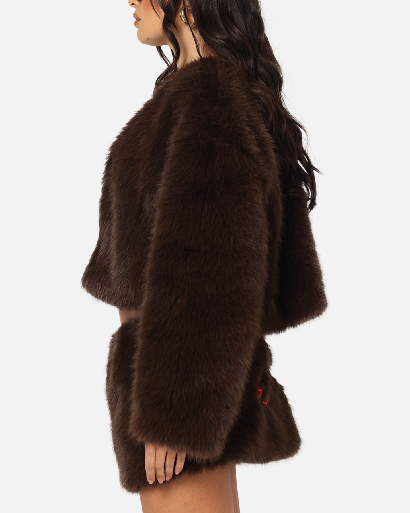 Ed Hardy Women's Faux Fur Jacket Brown、mySite、zt4zffjzw