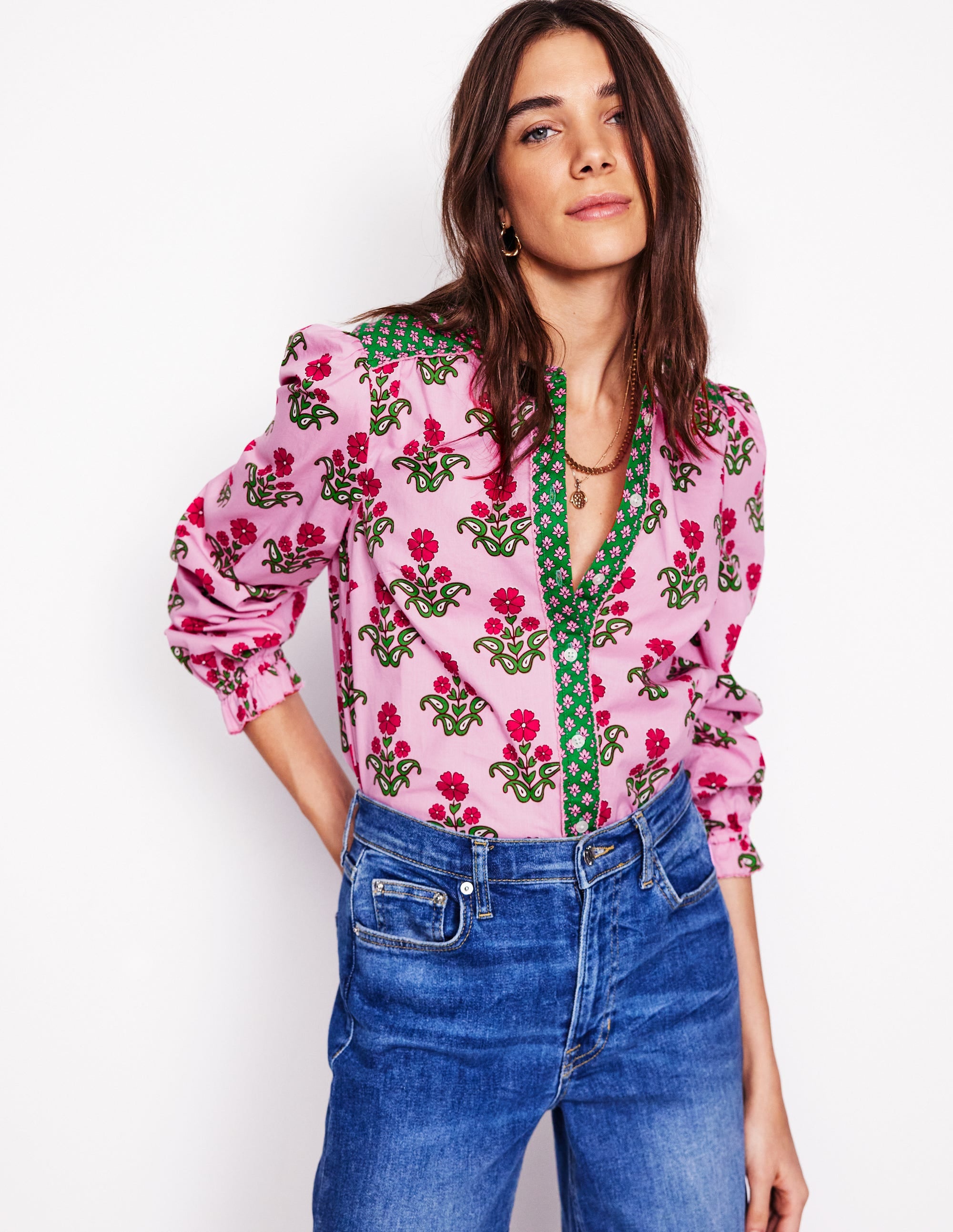  Arabella Cotton Blouse-Meadowsweet Pink, Pansy Stamp、mySite、ashleygrahame