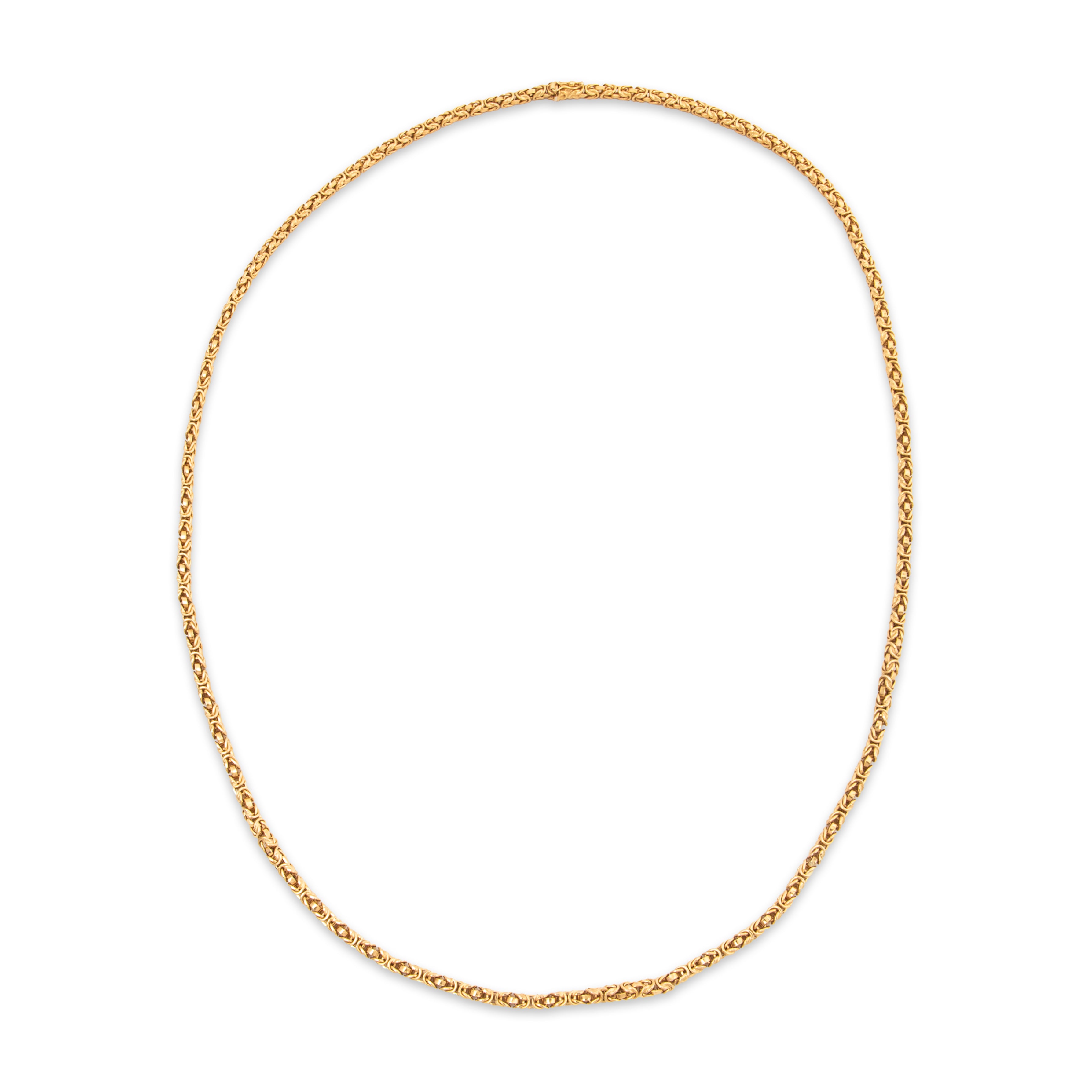 Vintage Italian 14k Yellow Gold Byzantine Link Chain Necklace 30、mySite、hinf8tx79