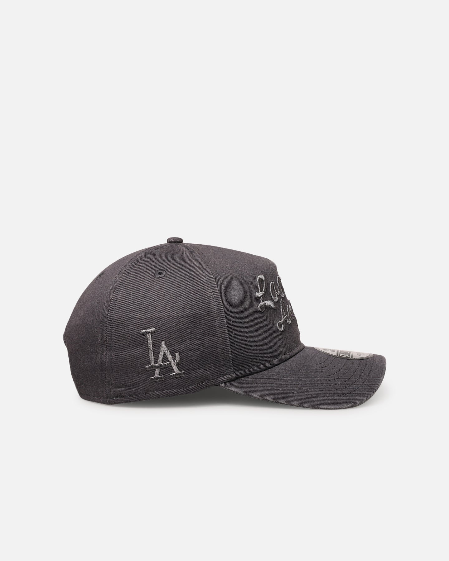 New Era Los Angeles Dodgers 'Graphite Script' 9FORTY A-Frame Snapback Washed Graphite、mySite、zt4zffjzw