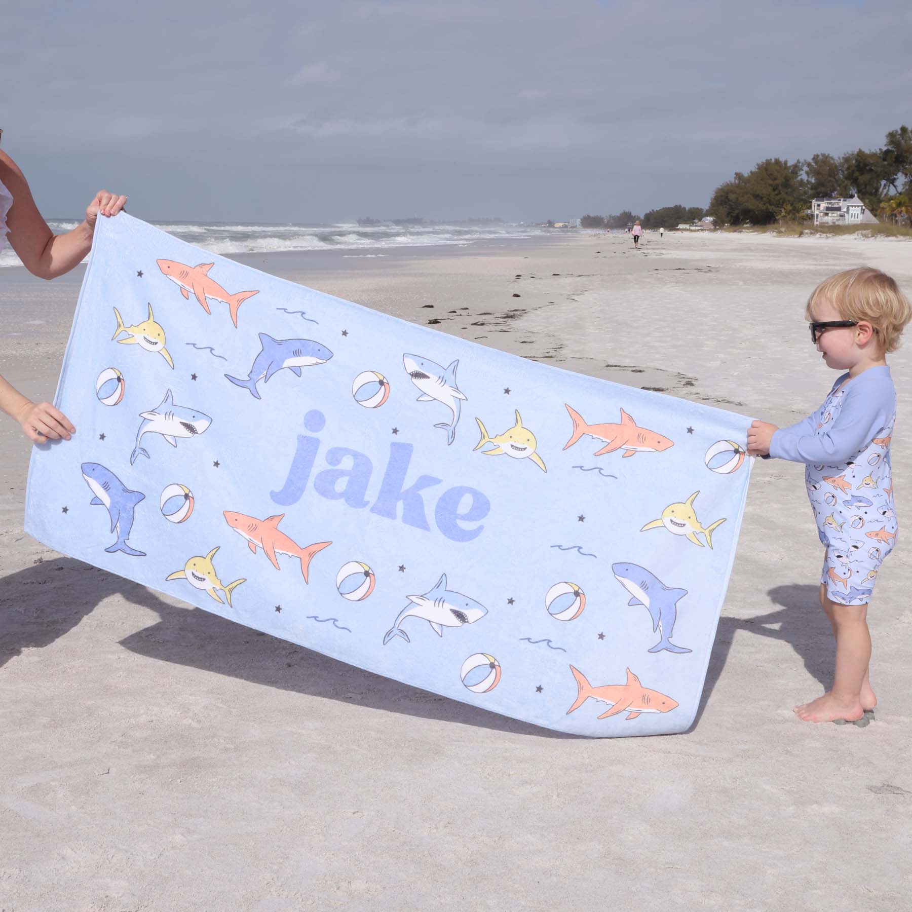  Shark Bait Personalized Kids Beach Towel、mySite、layawaytickets