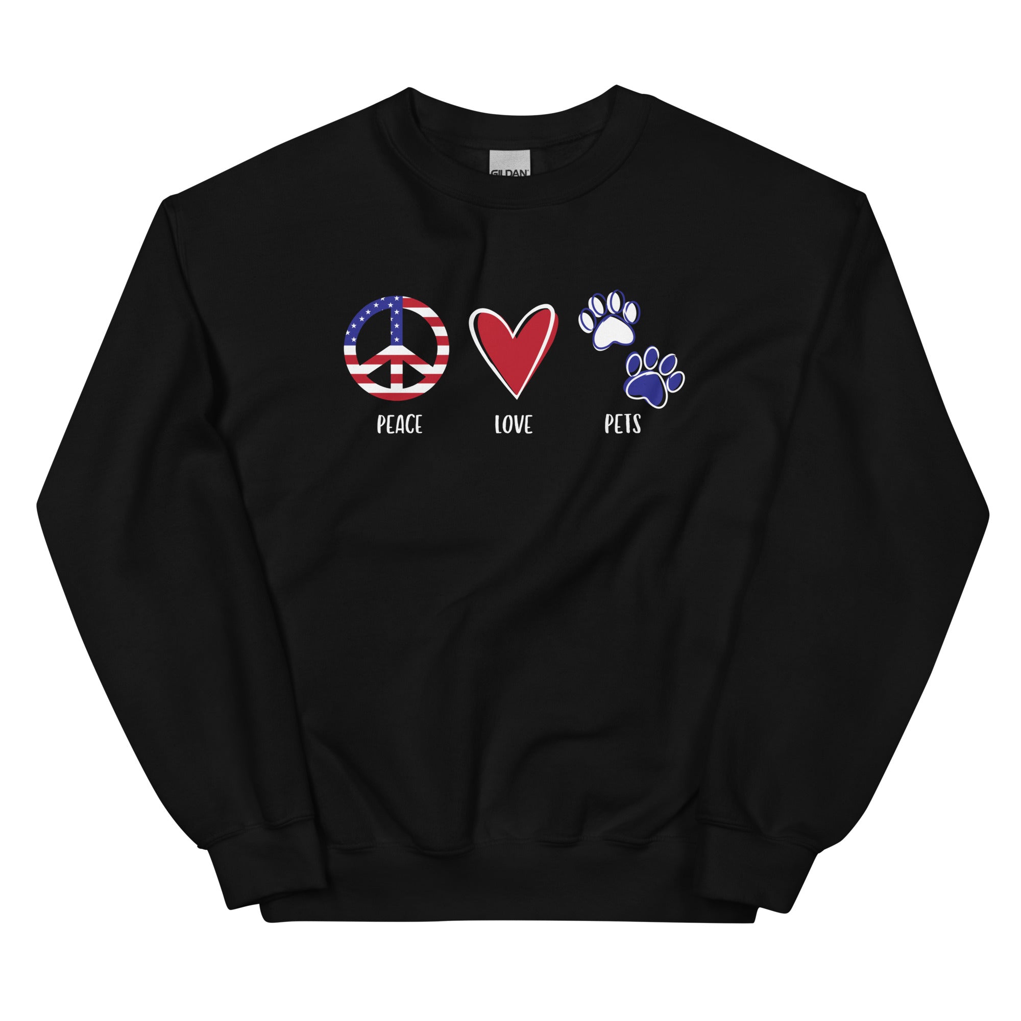 Peace Love & Pets Crewneck Sweatshirt、mySite、camillekostekn