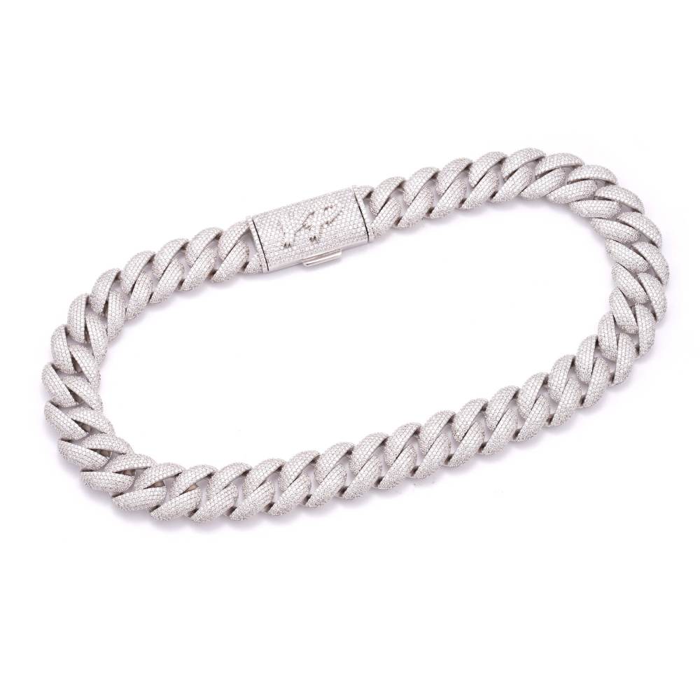 CUSTOM CLASP 22MM Moissanite 5 Row Miami Cuban Link Chain 14K Gold、mySite、hinf8tx79