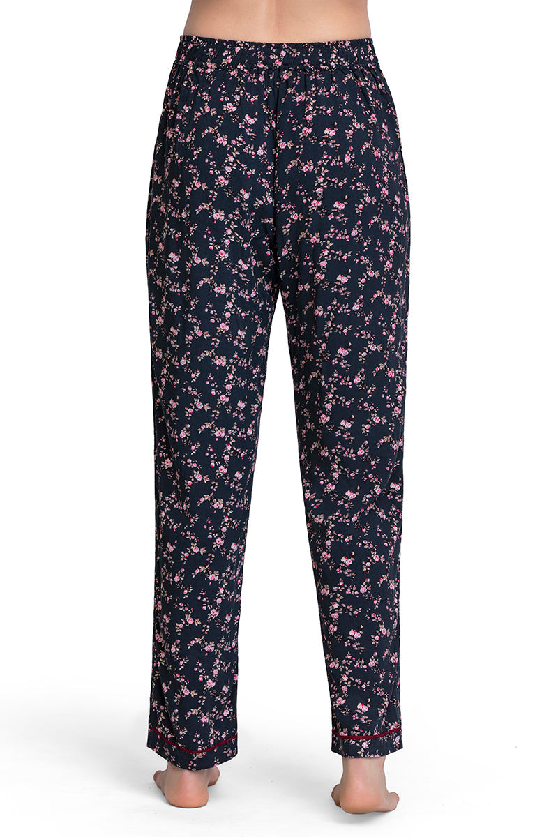  Full Length Pyjama Bottom - Floral Pr Navy、mySite、justintrudeaud