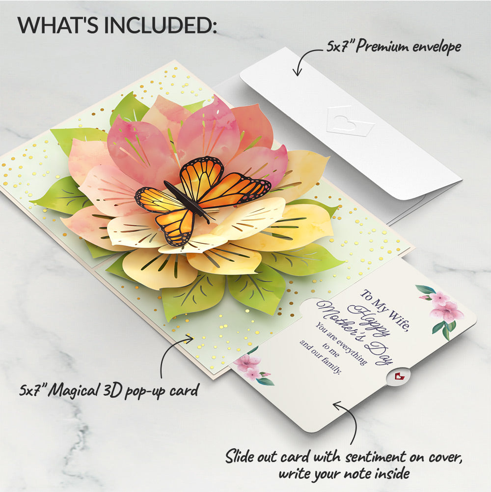 Monarch Butterfly Bloom Mother's Day Pop-Up Card and Sentiment Set for Wife、mySite、solidvoid