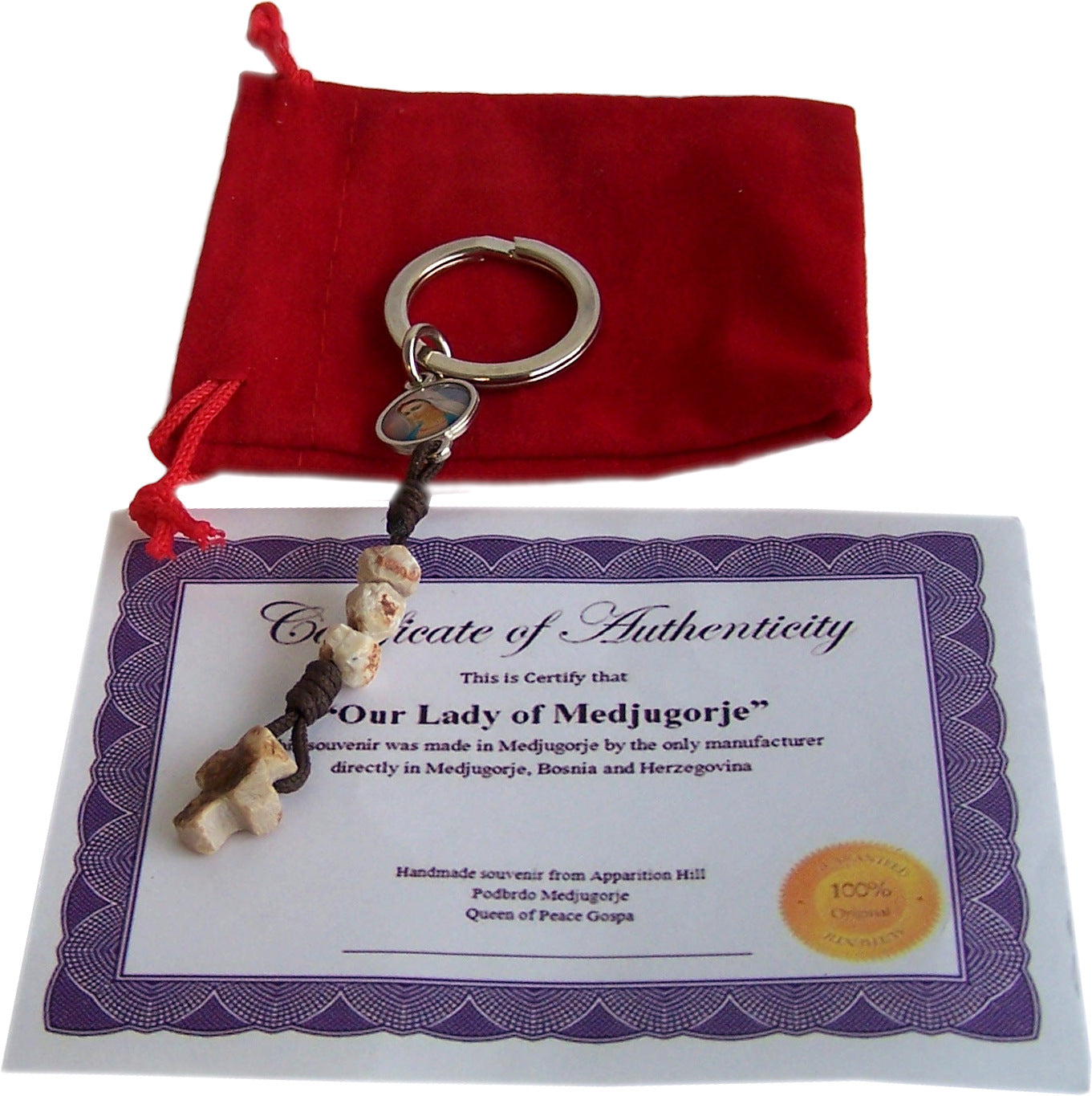  MEDJUGORJE - Peace Peace Peace keys ring from Apparation hill stones and ship...、mySite、elrpsem3k