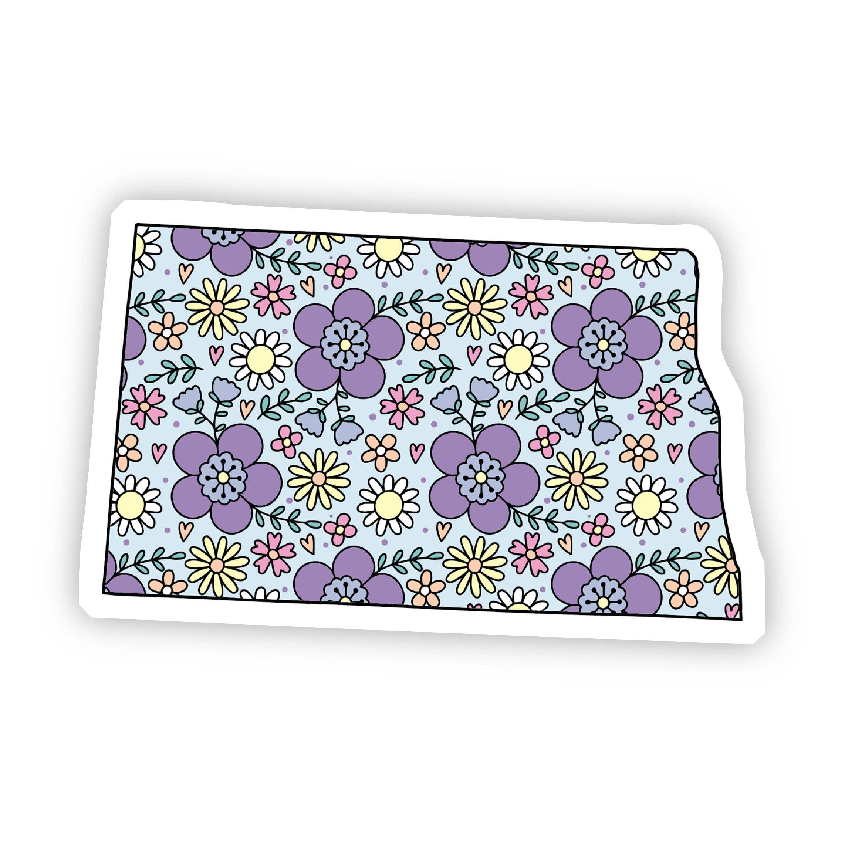  North Dakota Floral Sticker、mySite、elrpsem3k