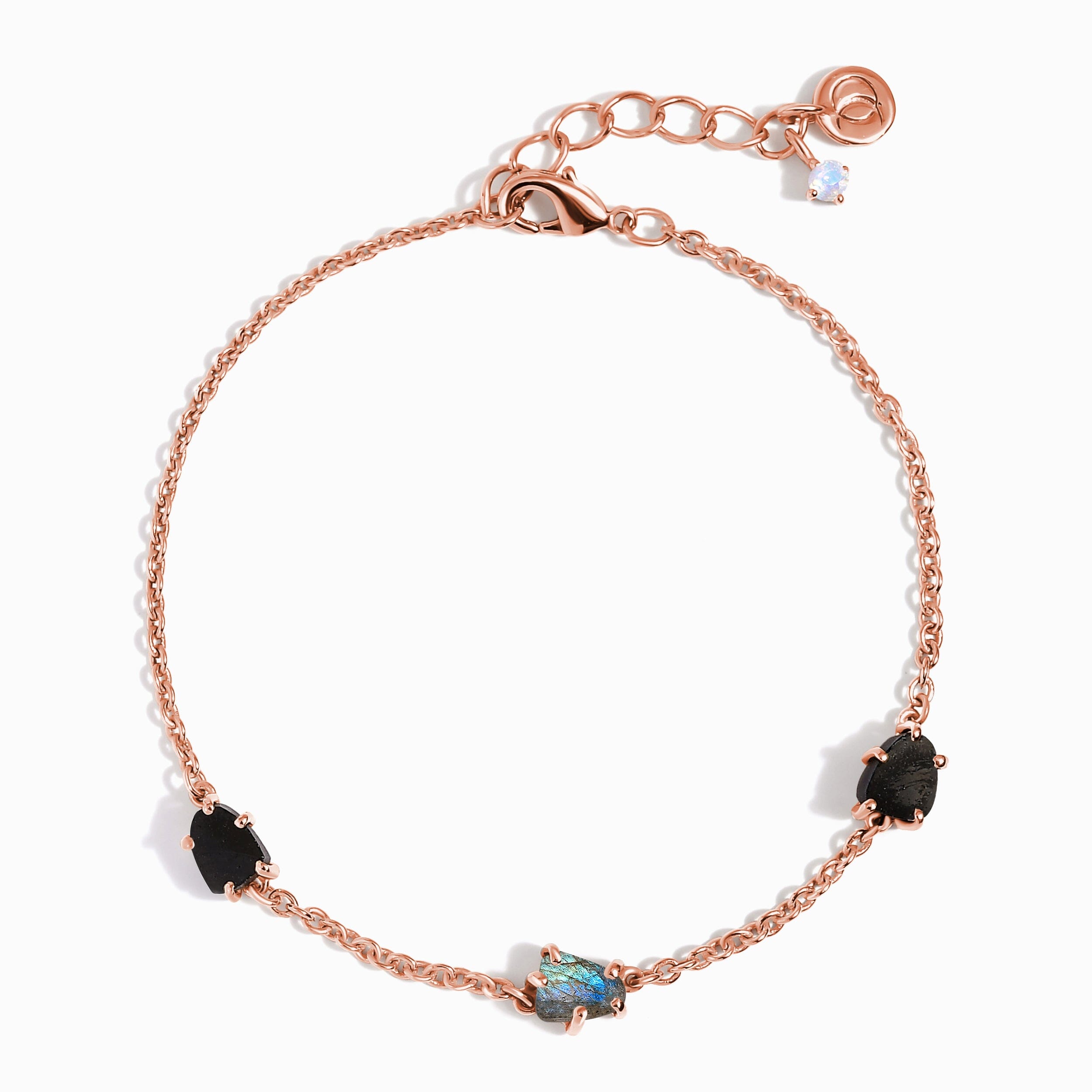 Raw Crystal Bracelet - Enchanted Labradorite & Black Obsidian、mySite、hinf8tx79