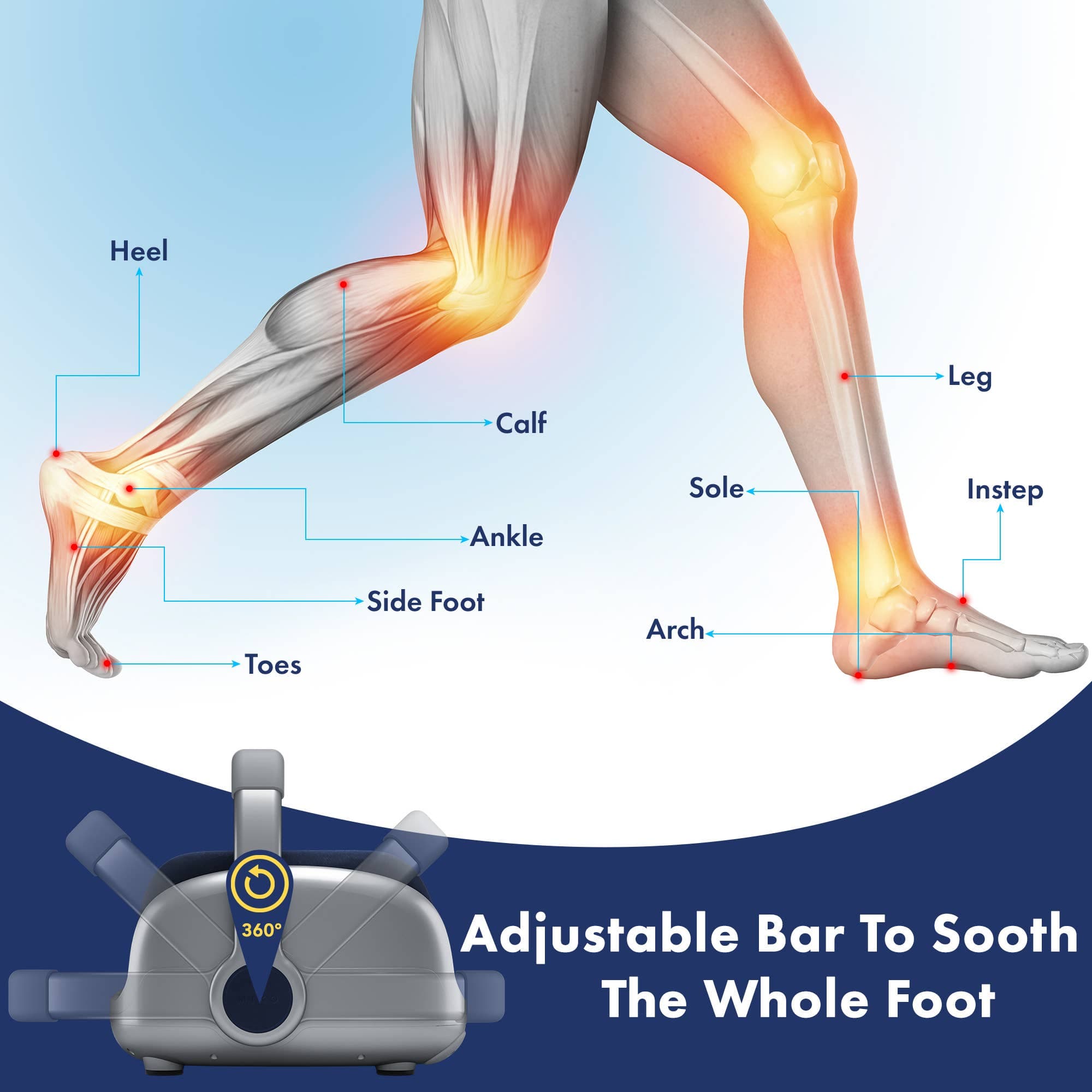 Miko Foot and Leg Massager with Heat, Compression Massage、mySite、g9winljtr