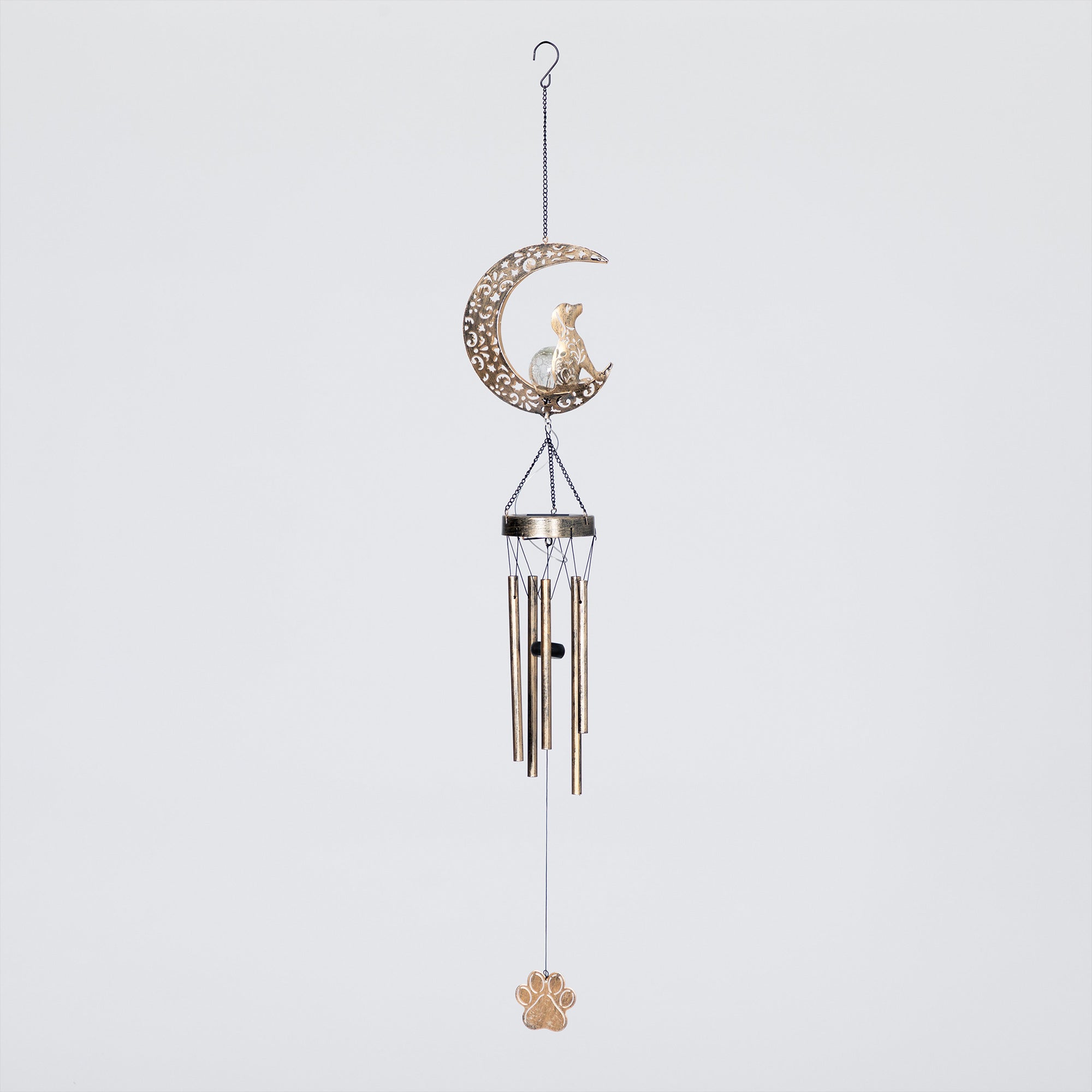Pet Crescent Moon Solar Wind Chime、mySite、camillekostekn