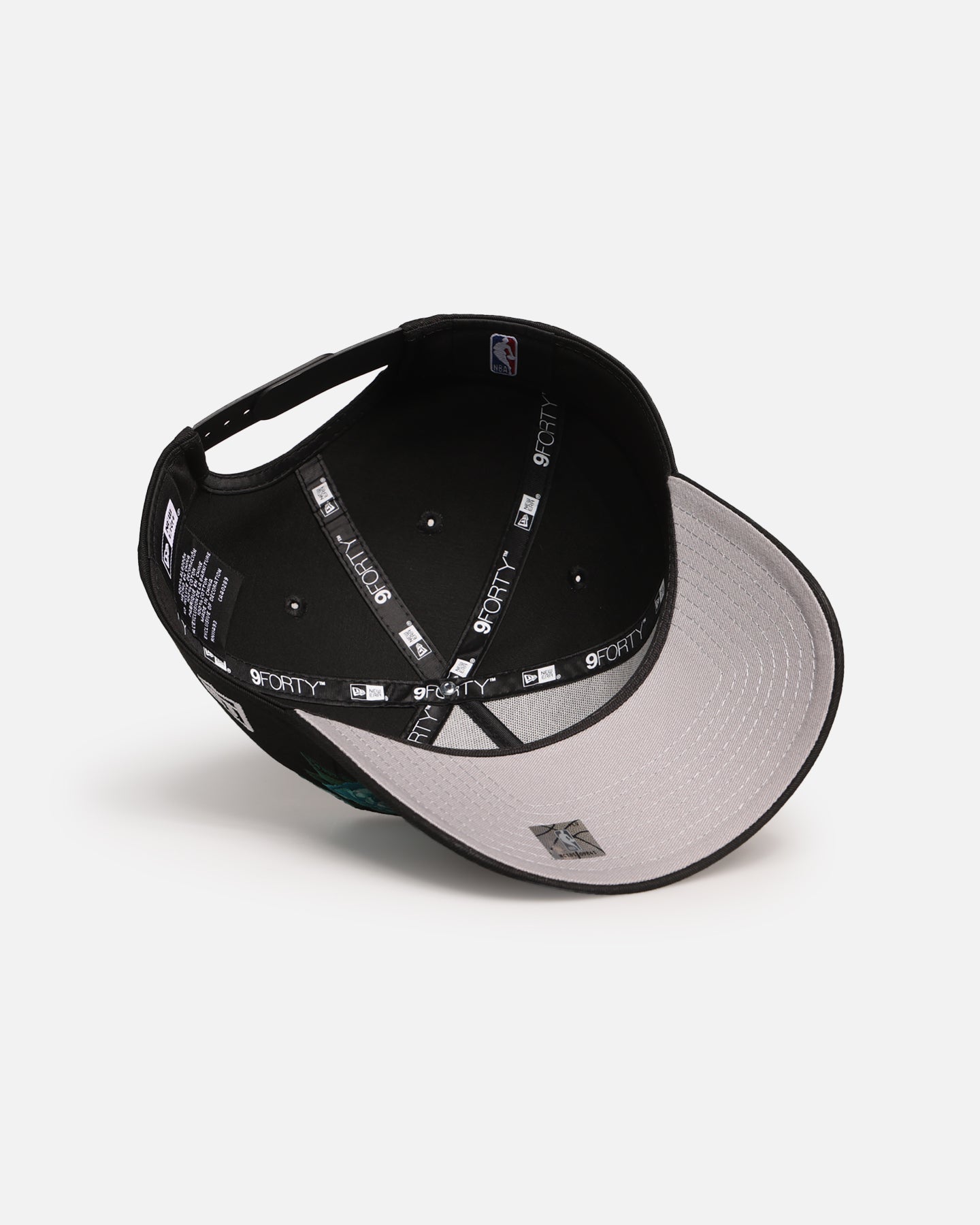 New Era Charlotte Hornets 'Aqua Rose Embroidery' 9FORTY A-Frame Snapback Black/Aqua、mySite、zt4zffjzw