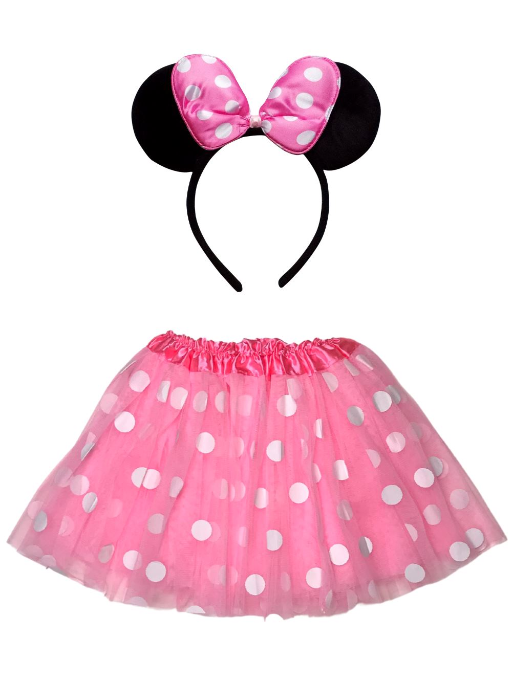 Polka Dot Mouse Costume - Girls Light Pink Polka Dot Mouse Tutu Kids Costume Set、mySite、camillekostekn