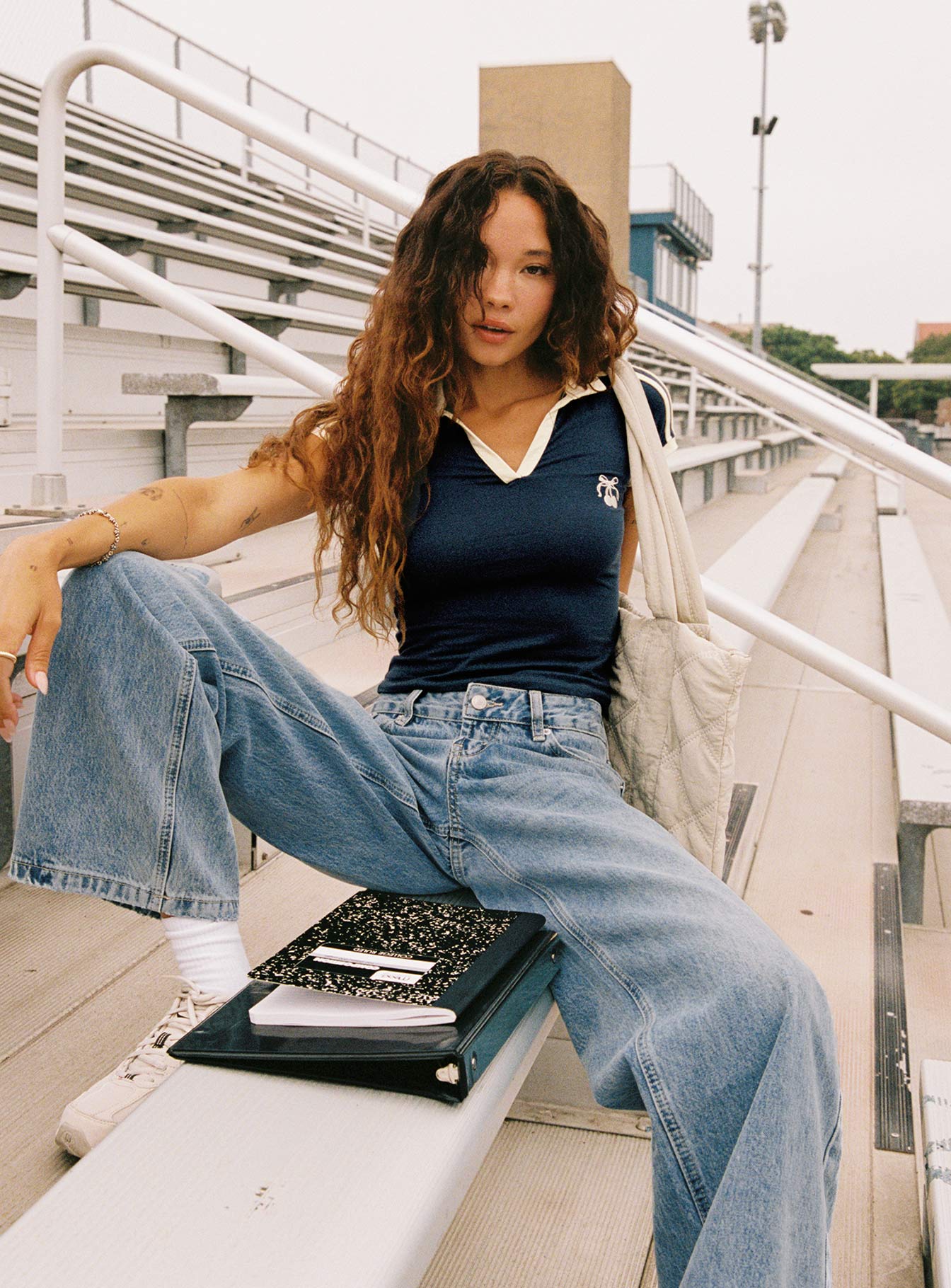 Serenitia Mid Rise Relaxed Jeans Light Wash Petite、mySite、solidvoid